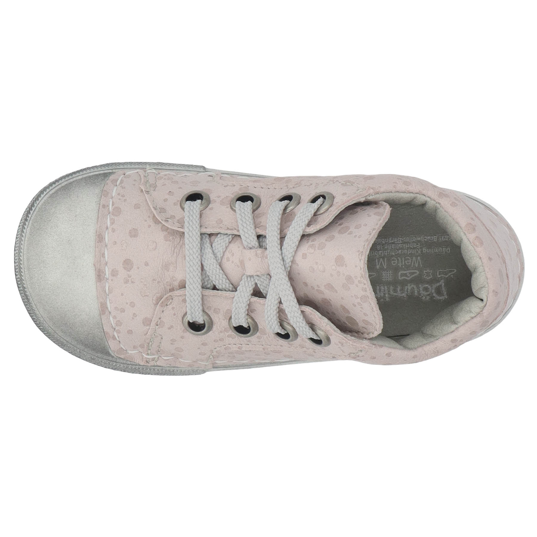 mehrfarbige lauflernschuhe draufsicht