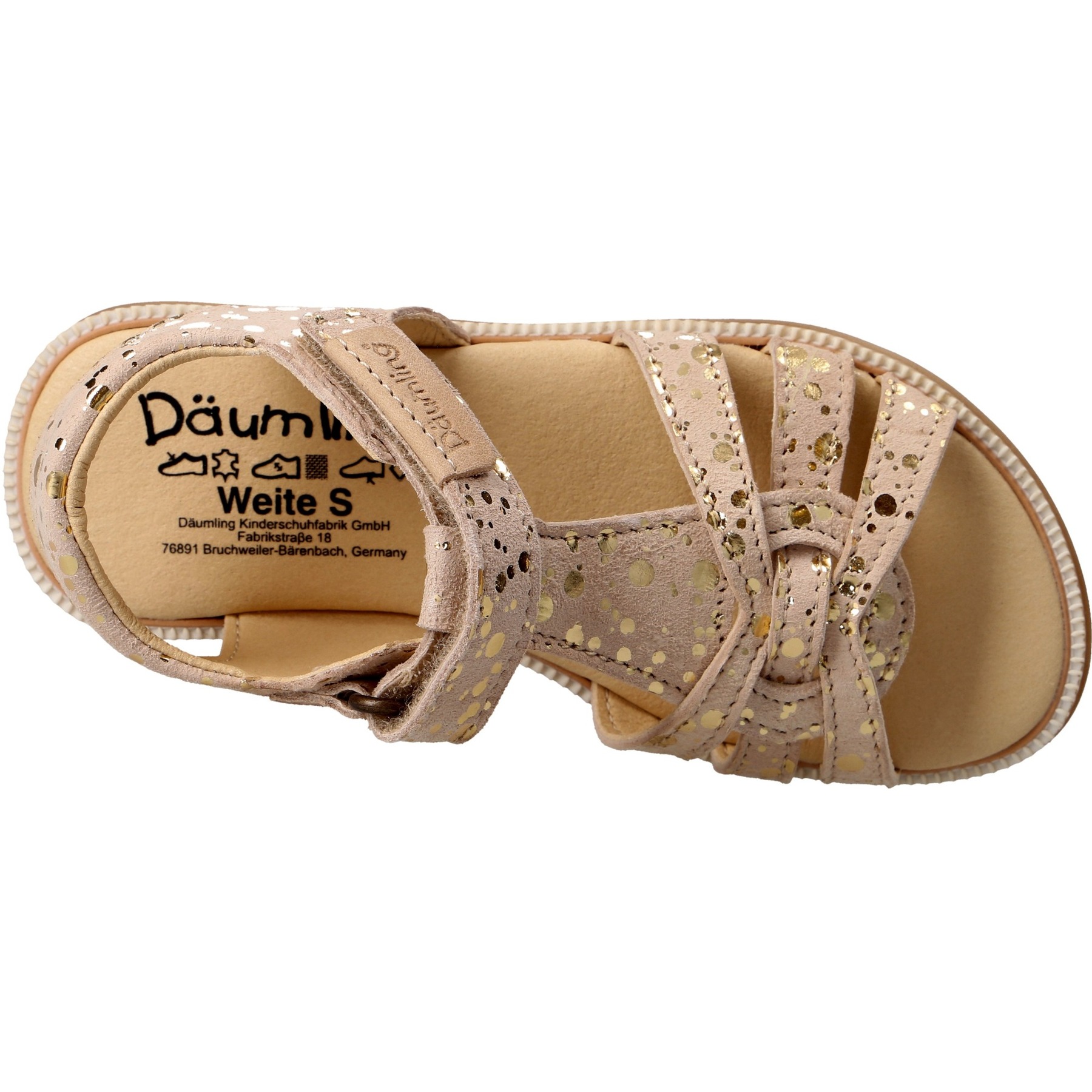 weiße sandale draufsicht