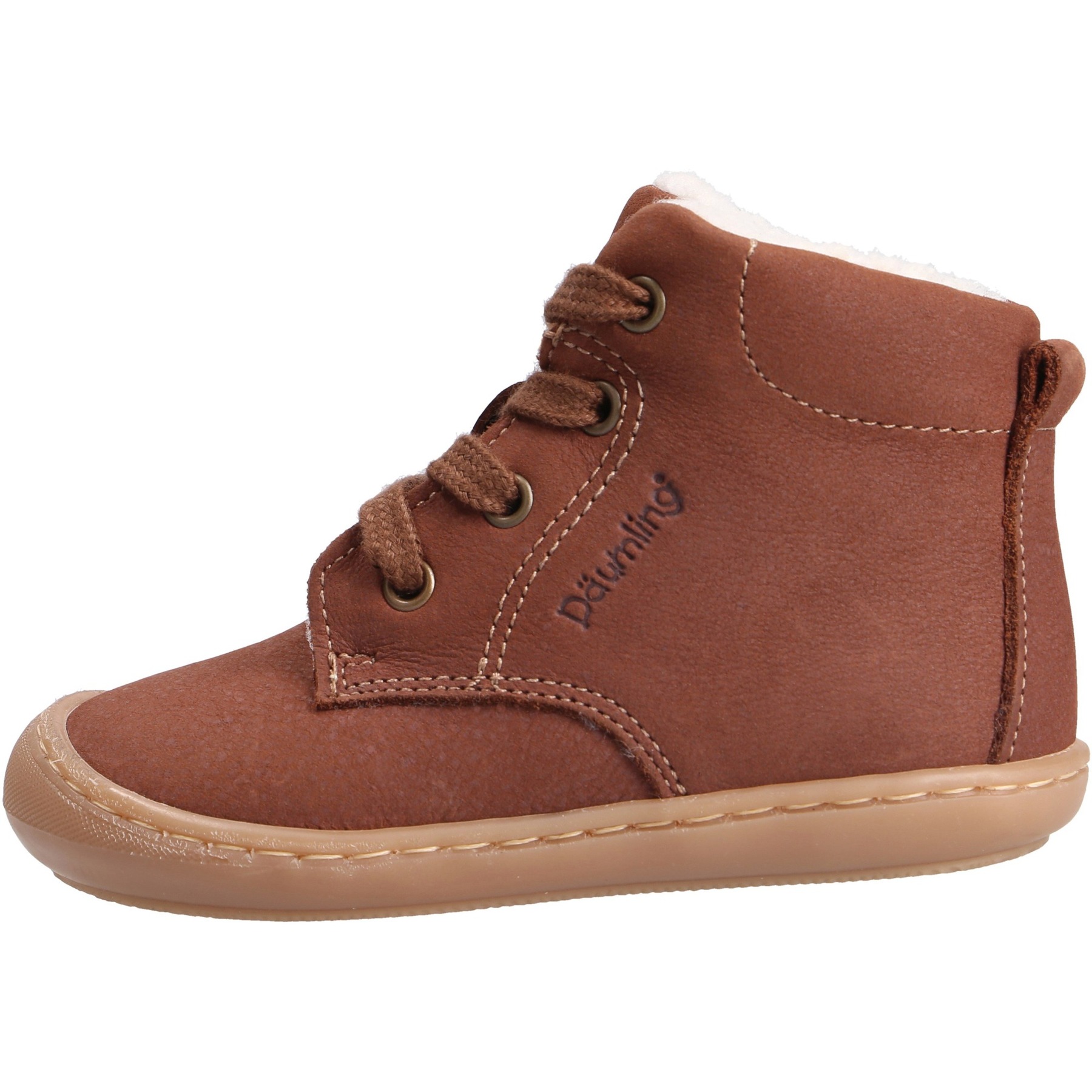 braune lauflernschuhe seitenansicht links