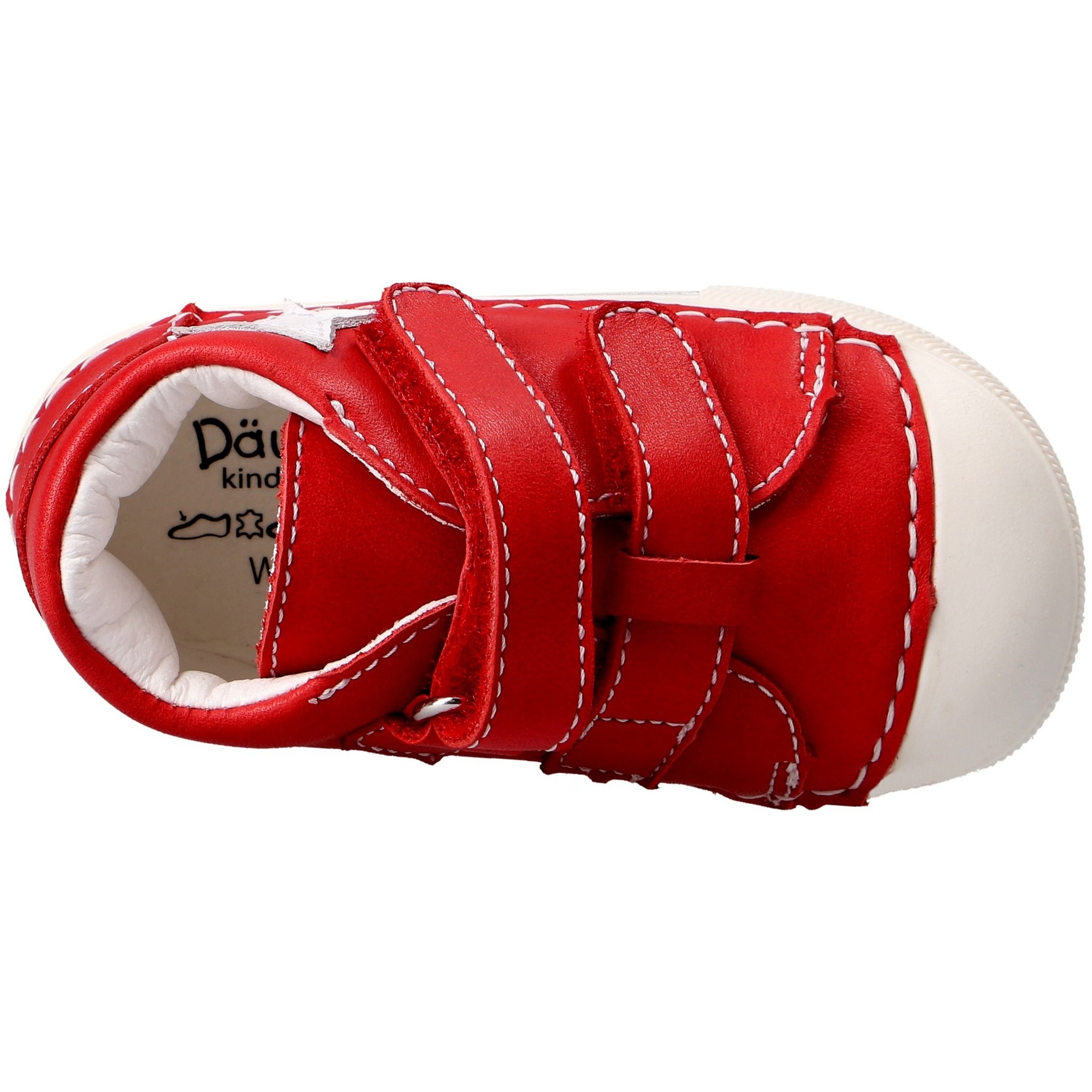 rote lauflernschuhe draufsicht