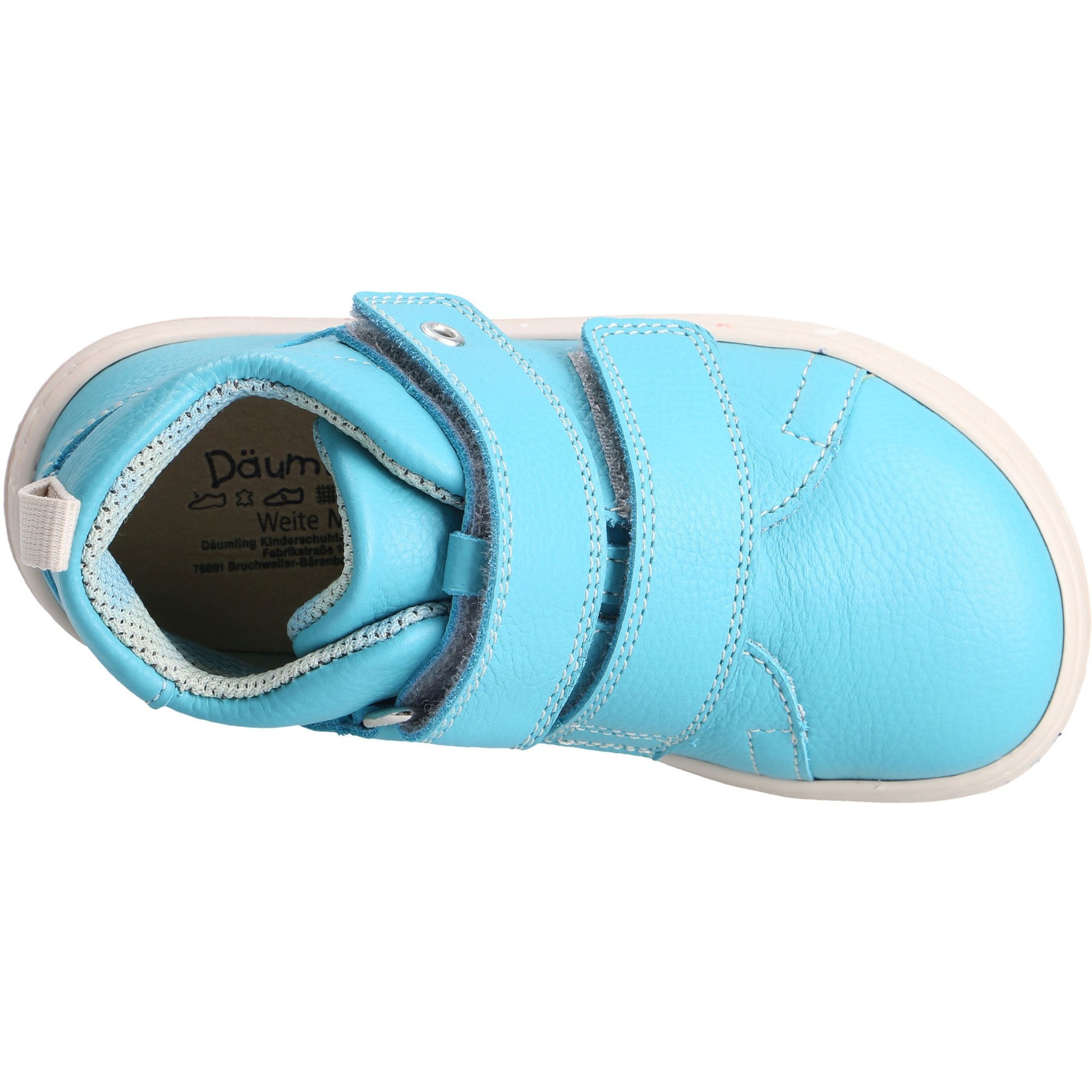 blaue lauflernschuhe draufsicht