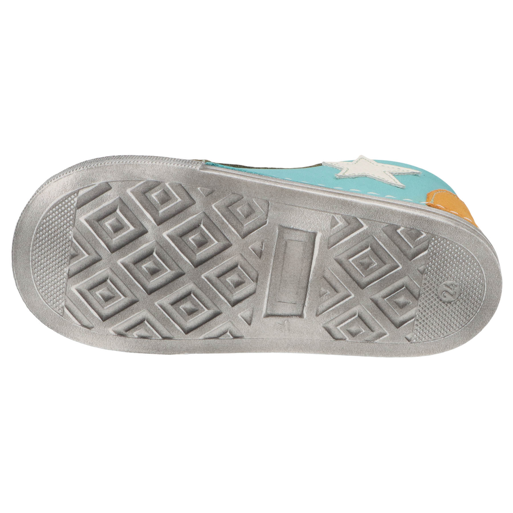 mehrfarbige lauflernschuhe sohlenansicht