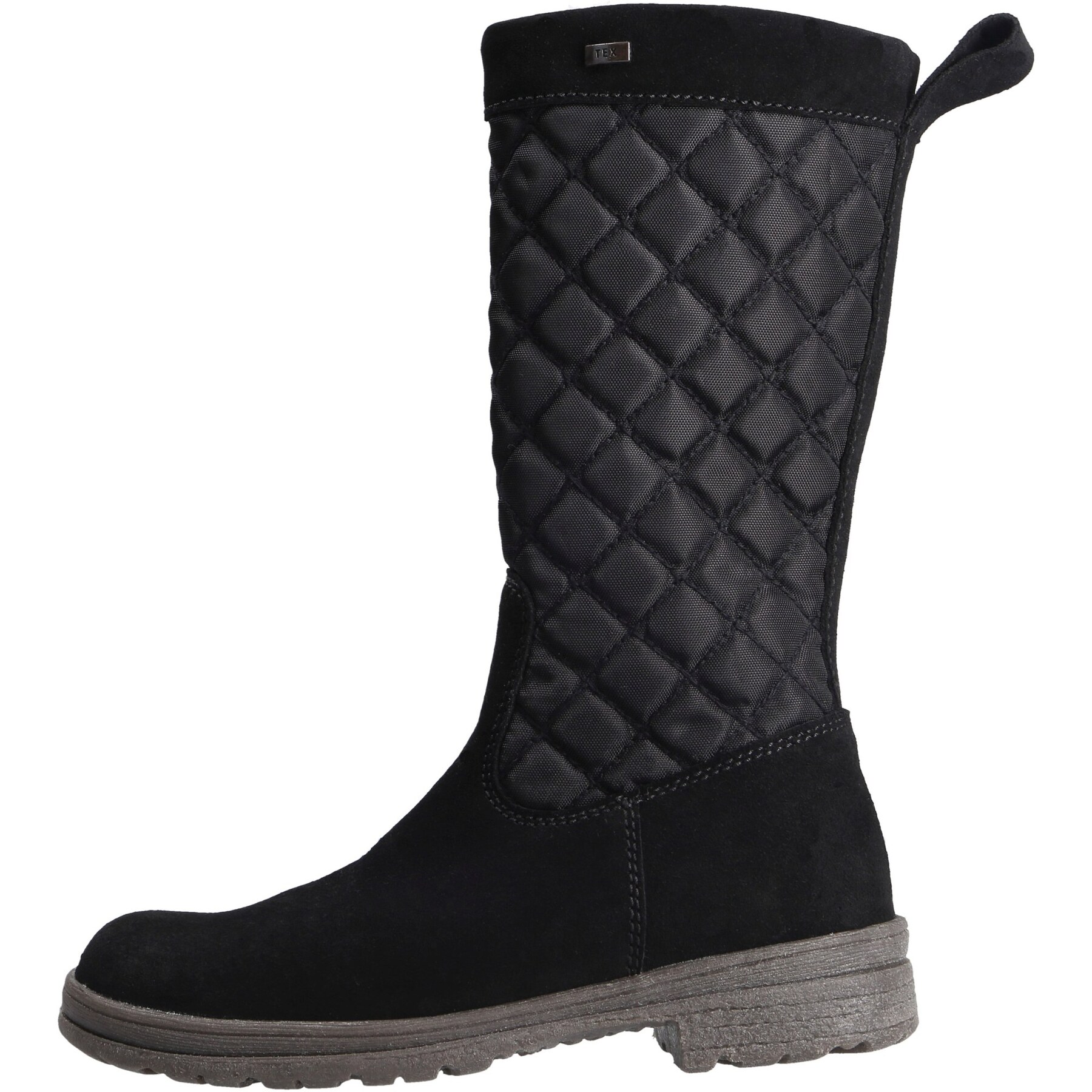 schwarze stiefel seitenansicht links