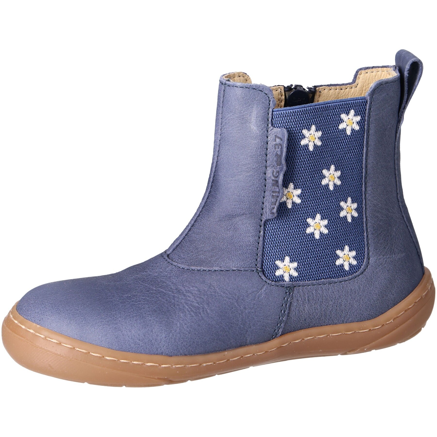 blaue stiefeletten 3-4 ansicht