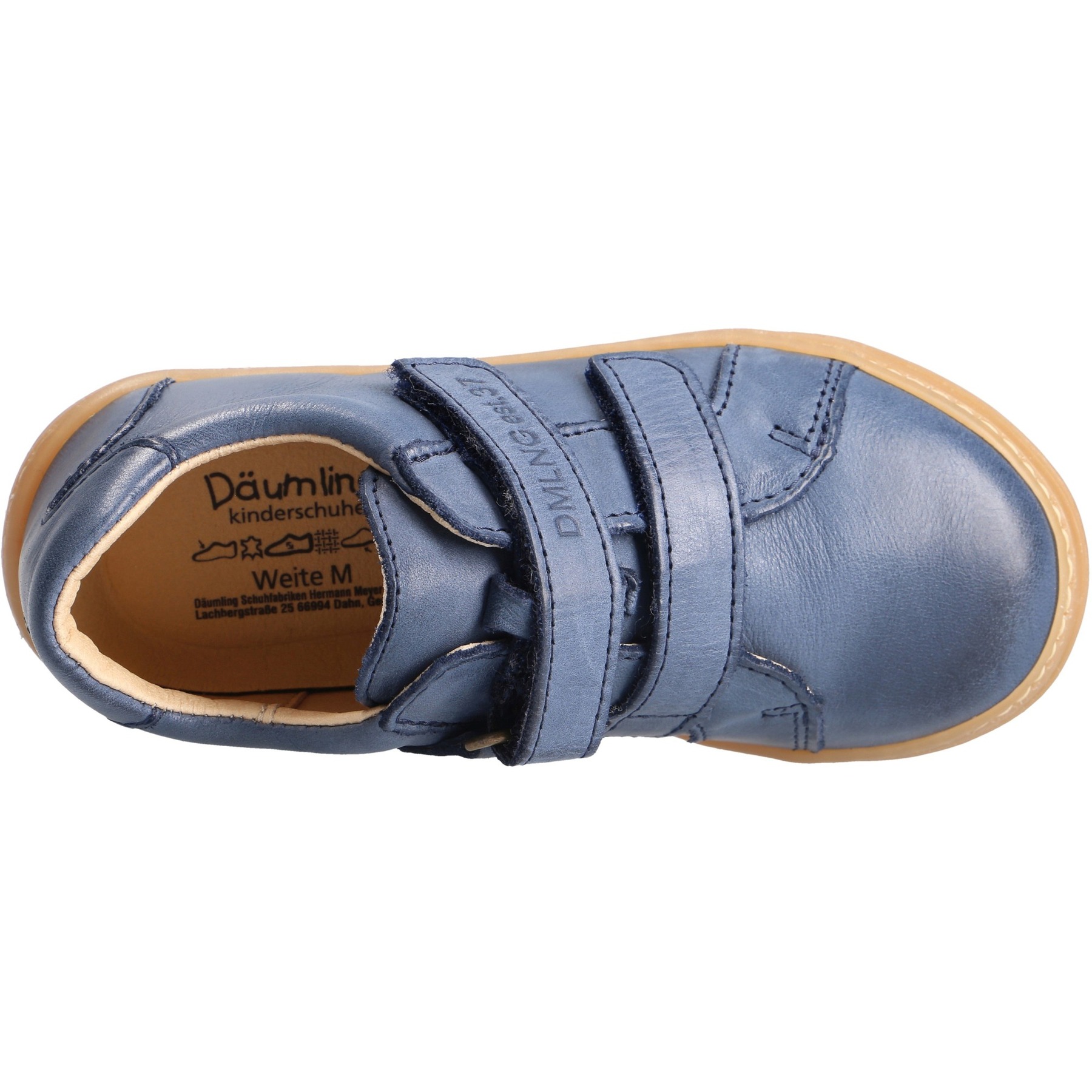 blaue halbschuh draufsicht