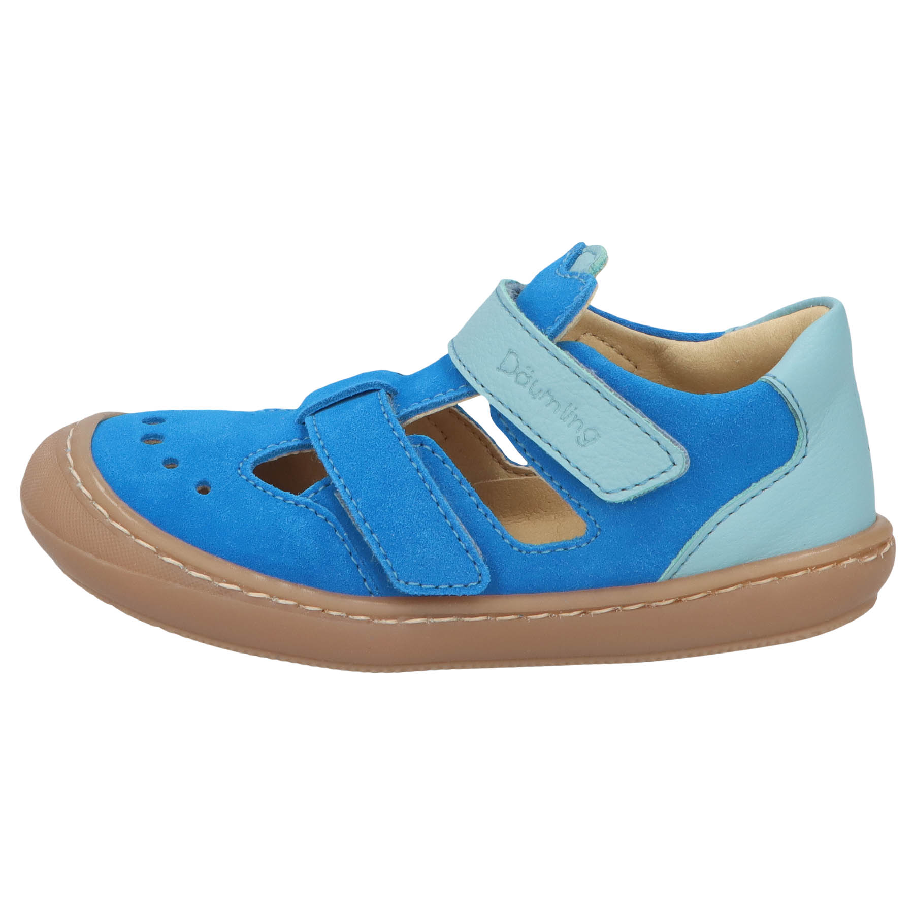 blaue lauflernschuhe seitenansicht links