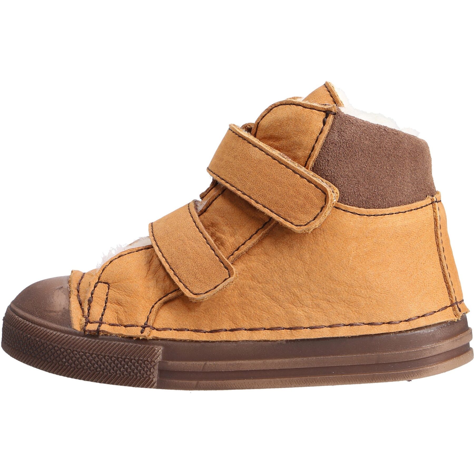 braune lauflernschuhe seitenansicht links