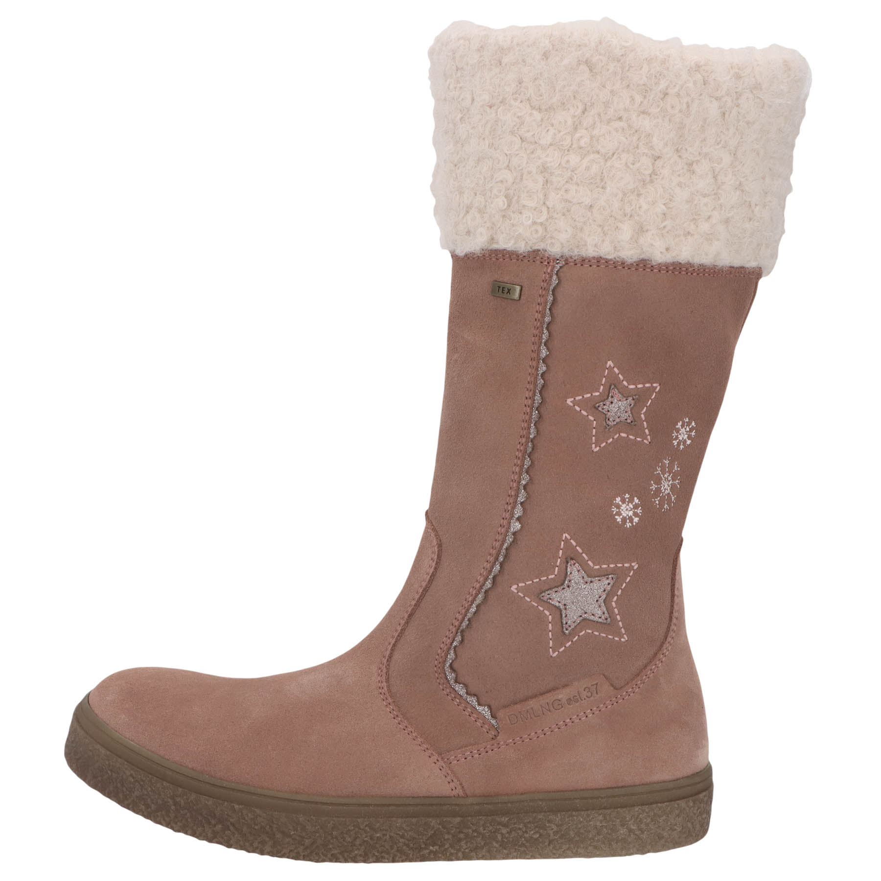 rote stiefel seitenansicht links