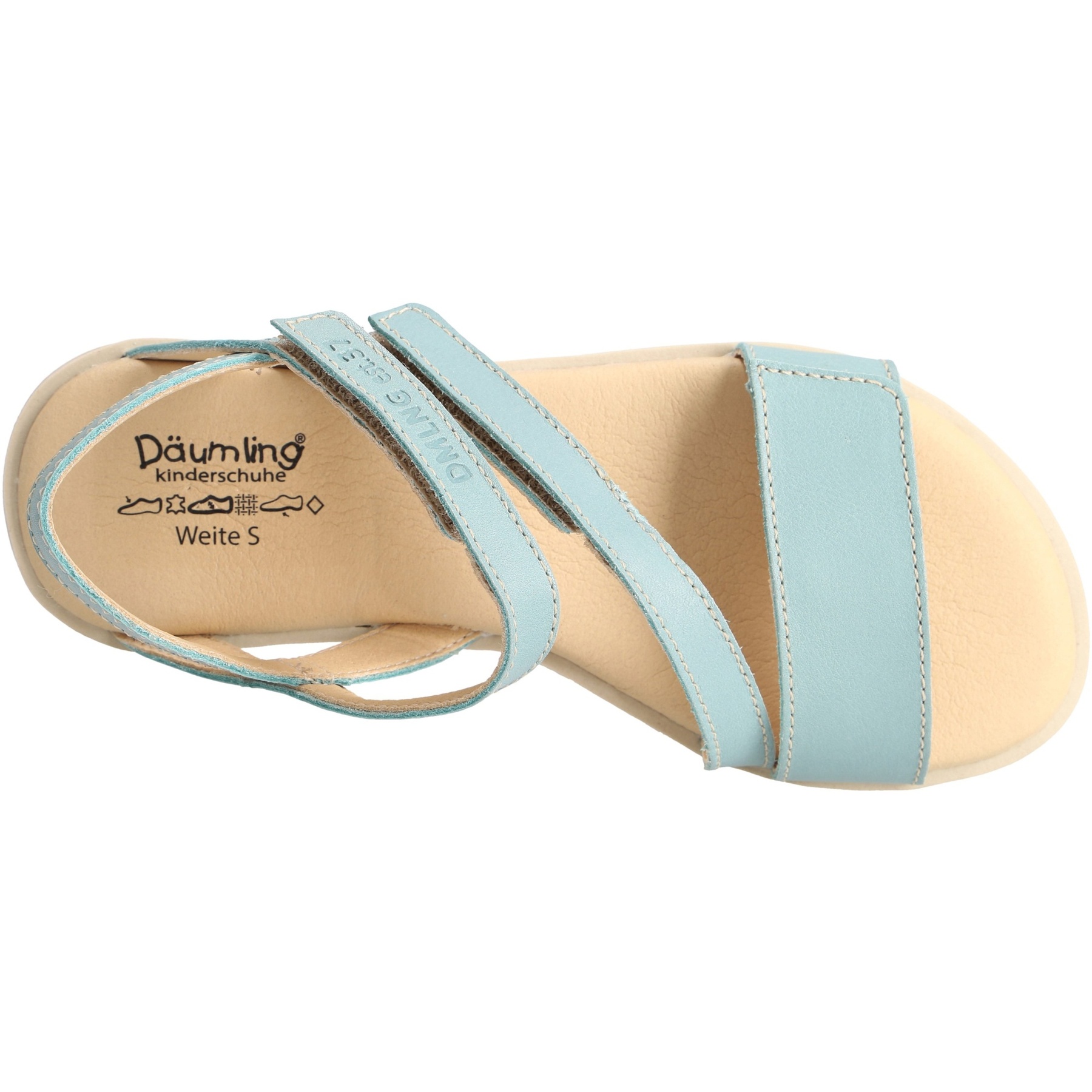 grüne sandale draufsicht