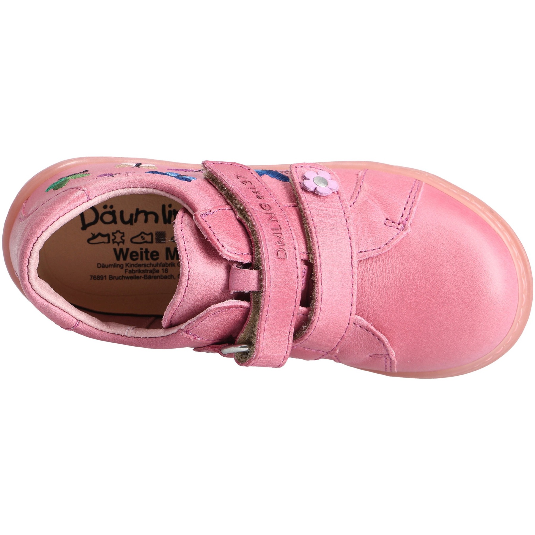 rote halbschuh draufsicht