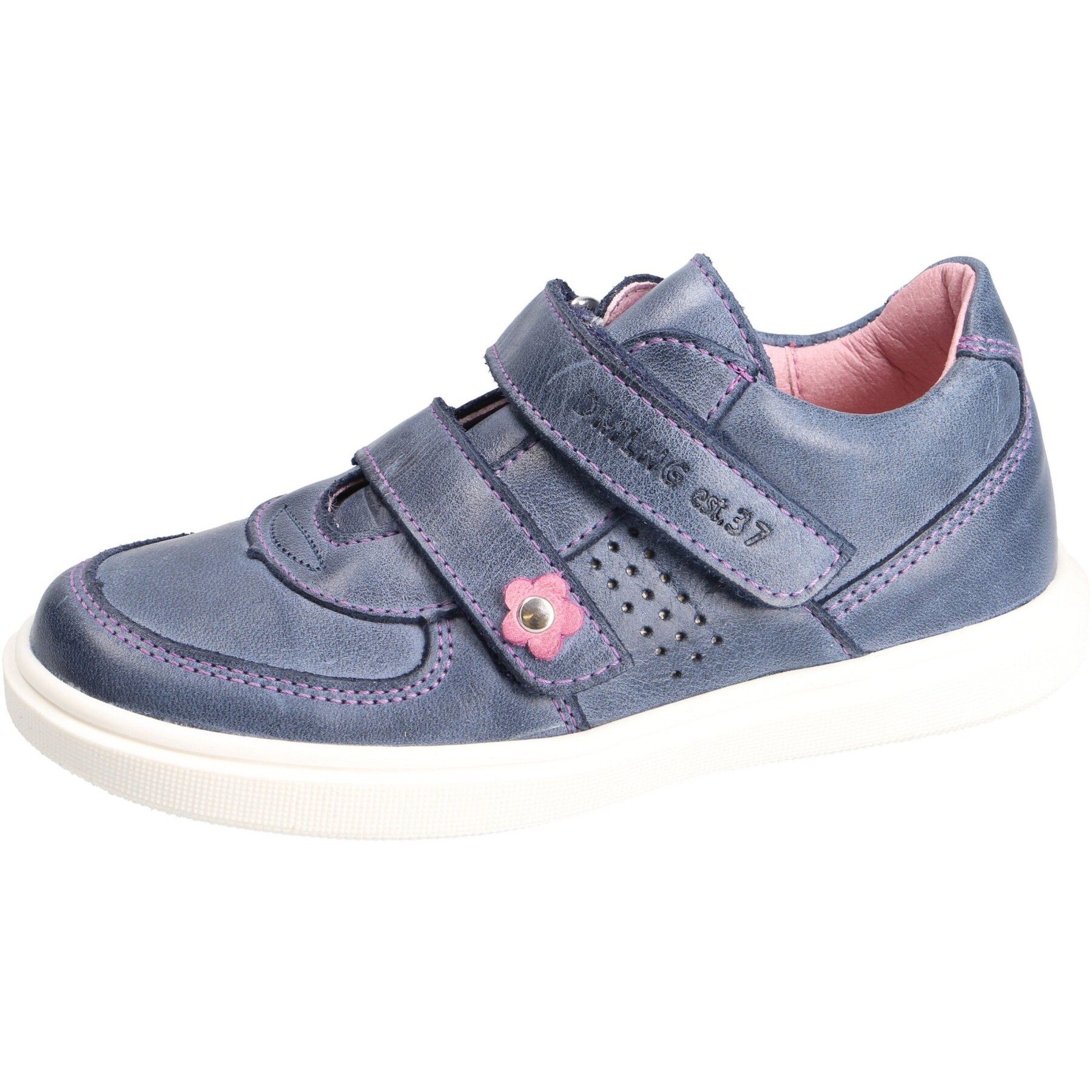 blaue halbschuh 3-4 ansicht