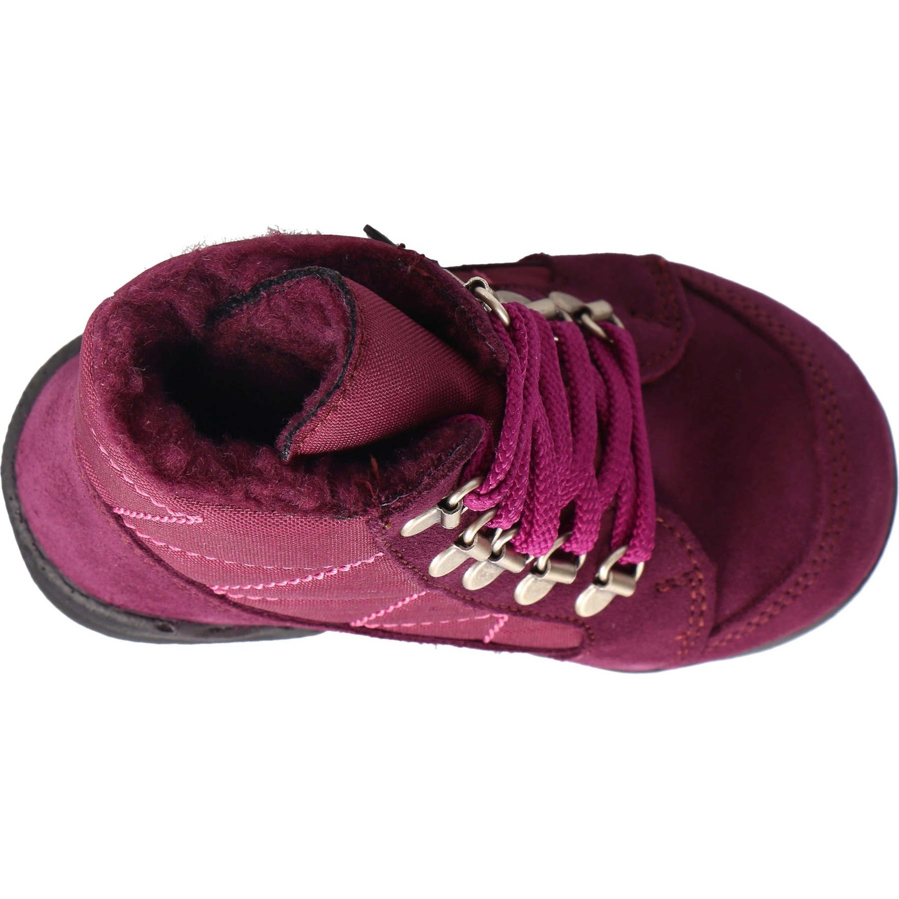 rote stiefeletten draufsicht