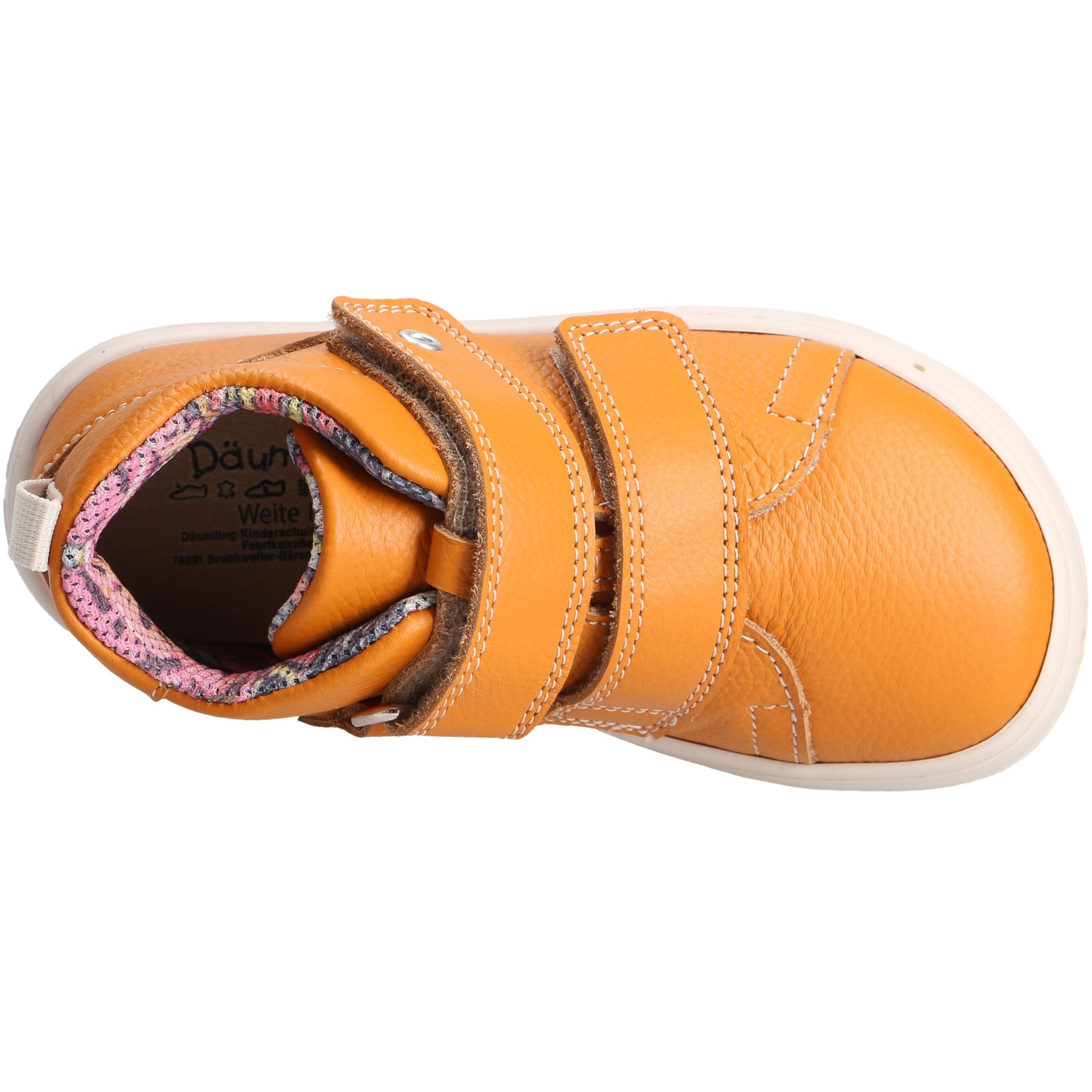 mehrfarbige lauflernschuhe draufsicht