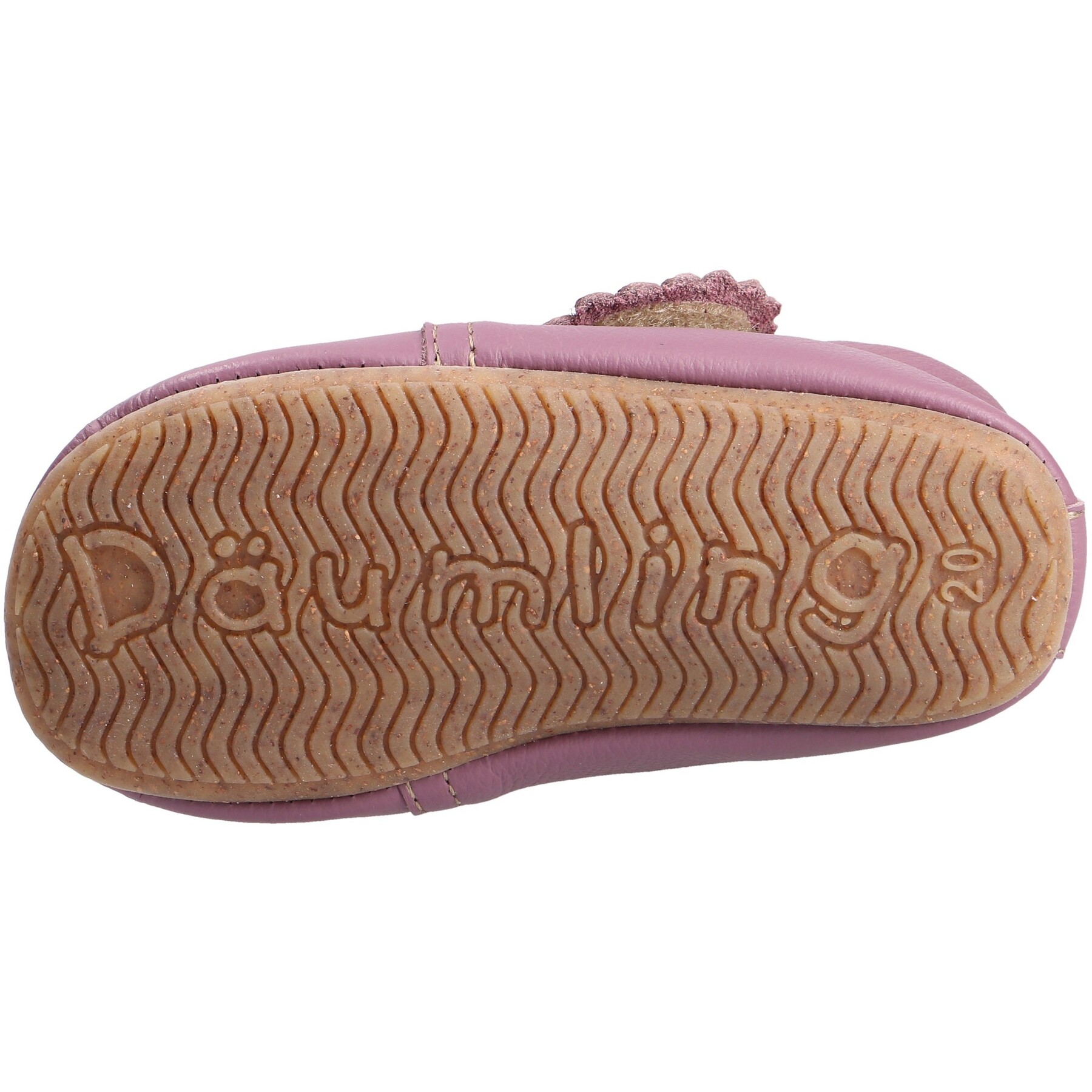 rote krabbelschuhe sohlenansicht