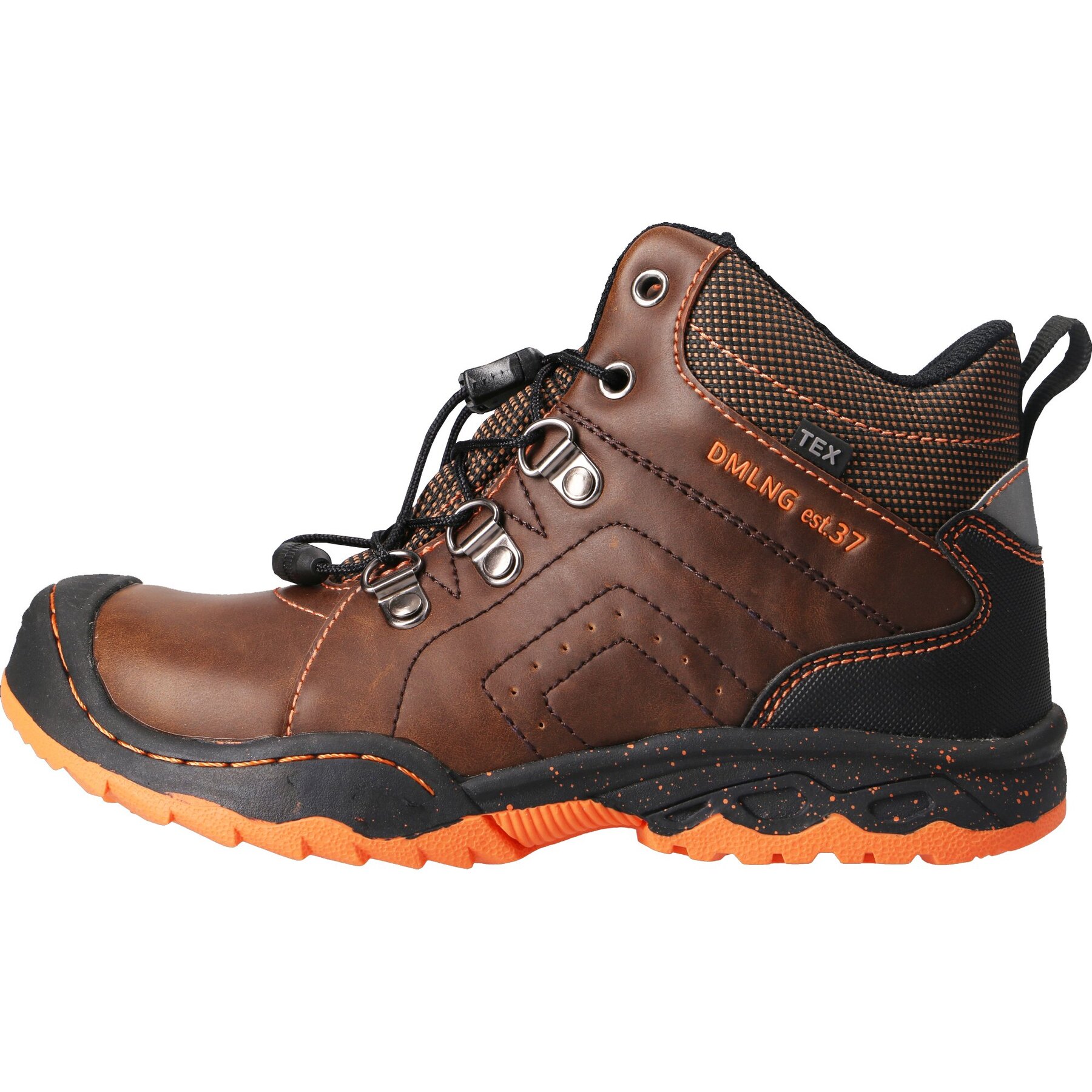 braune stiefeletten seitenansicht links