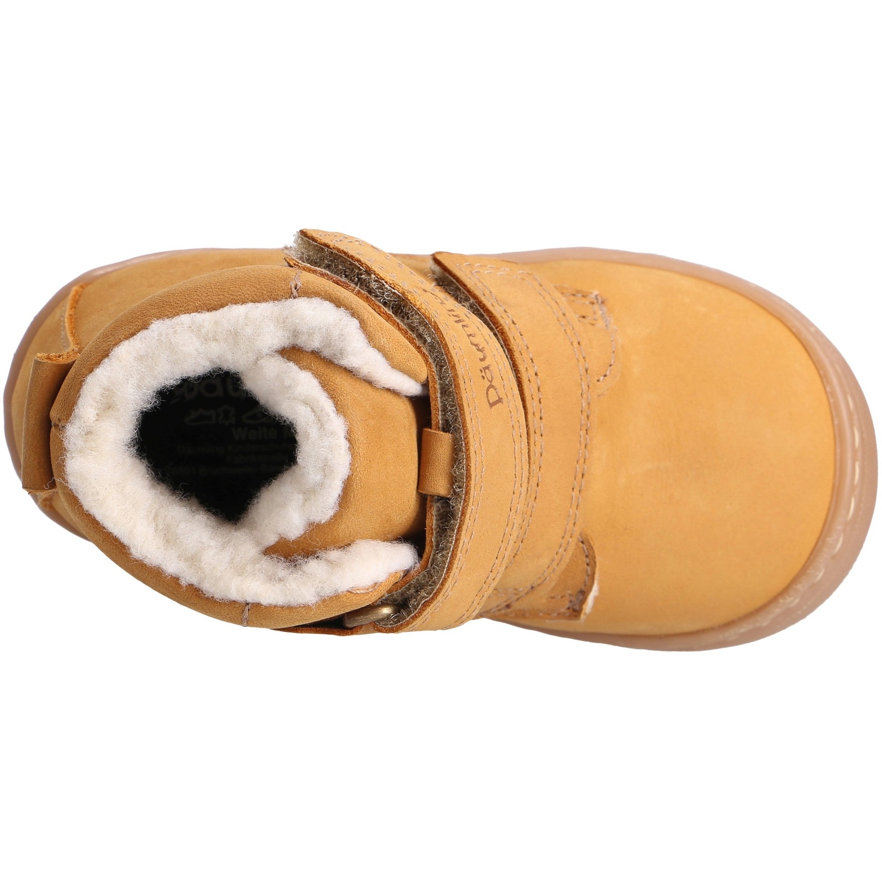 braune lauflernschuhe draufsicht