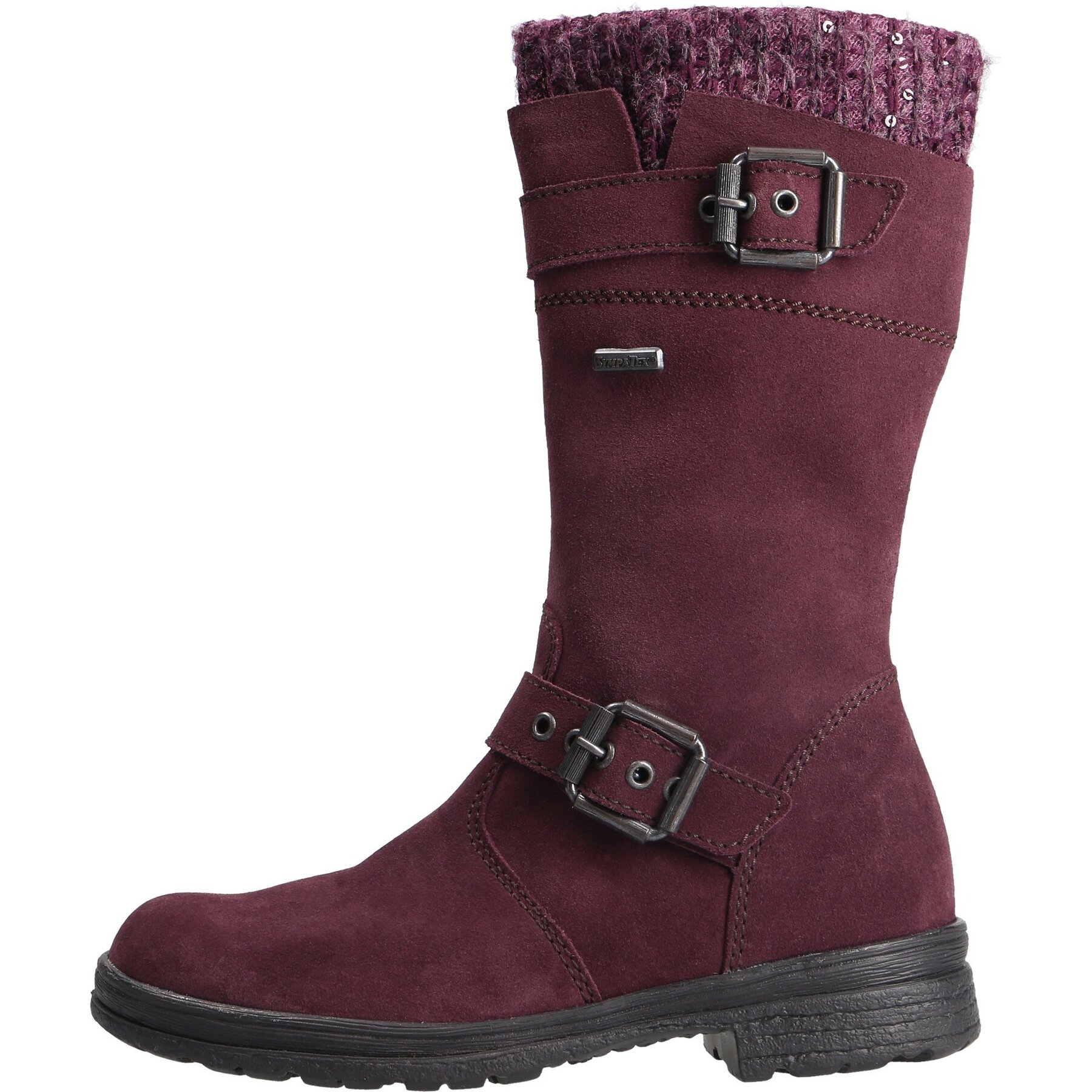 rote stiefel seitenansicht links