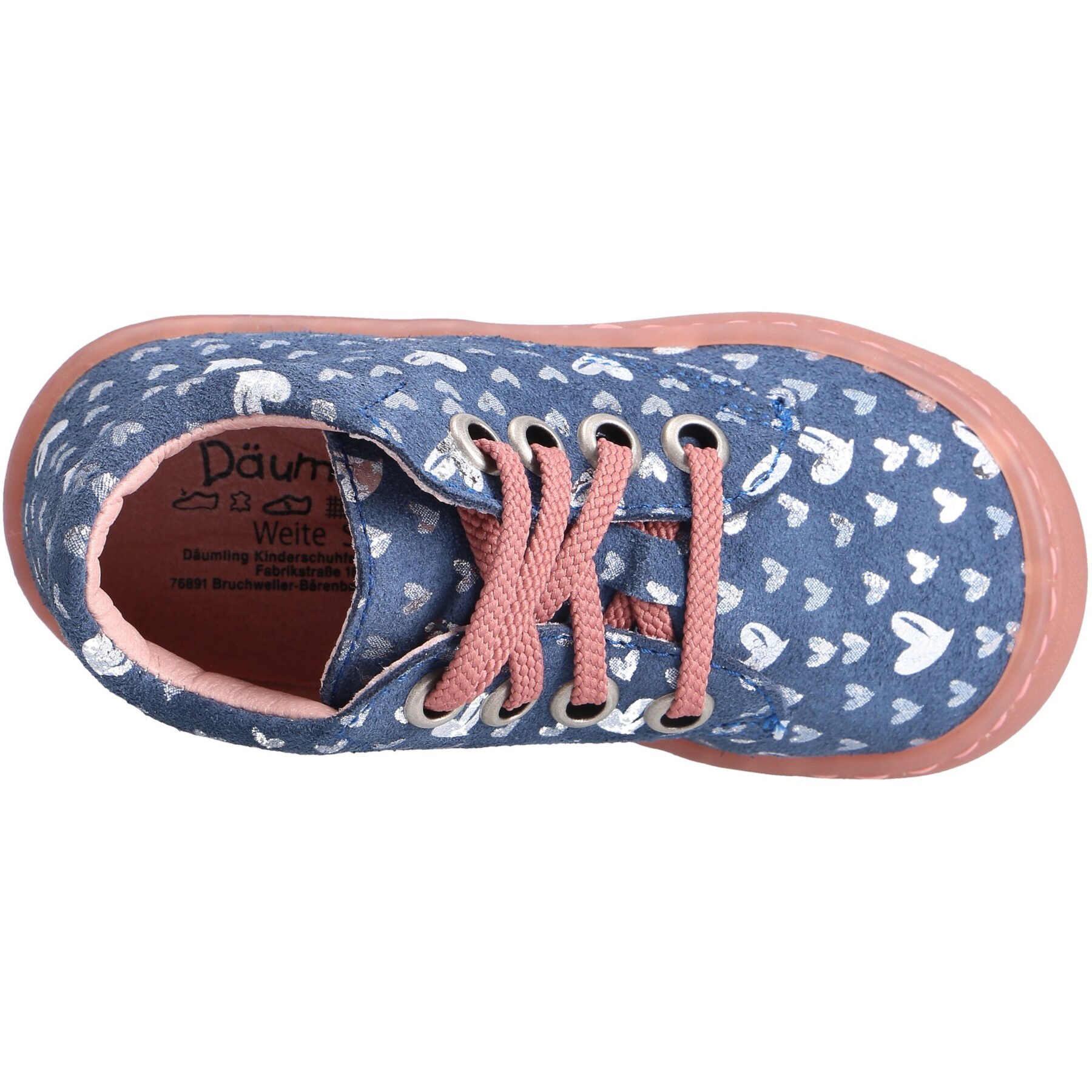 blaue lauflernschuhe draufsicht