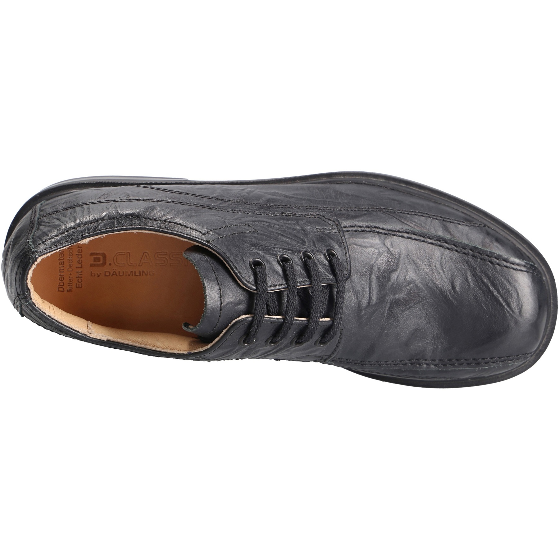 schwarze halbschuh draufsicht