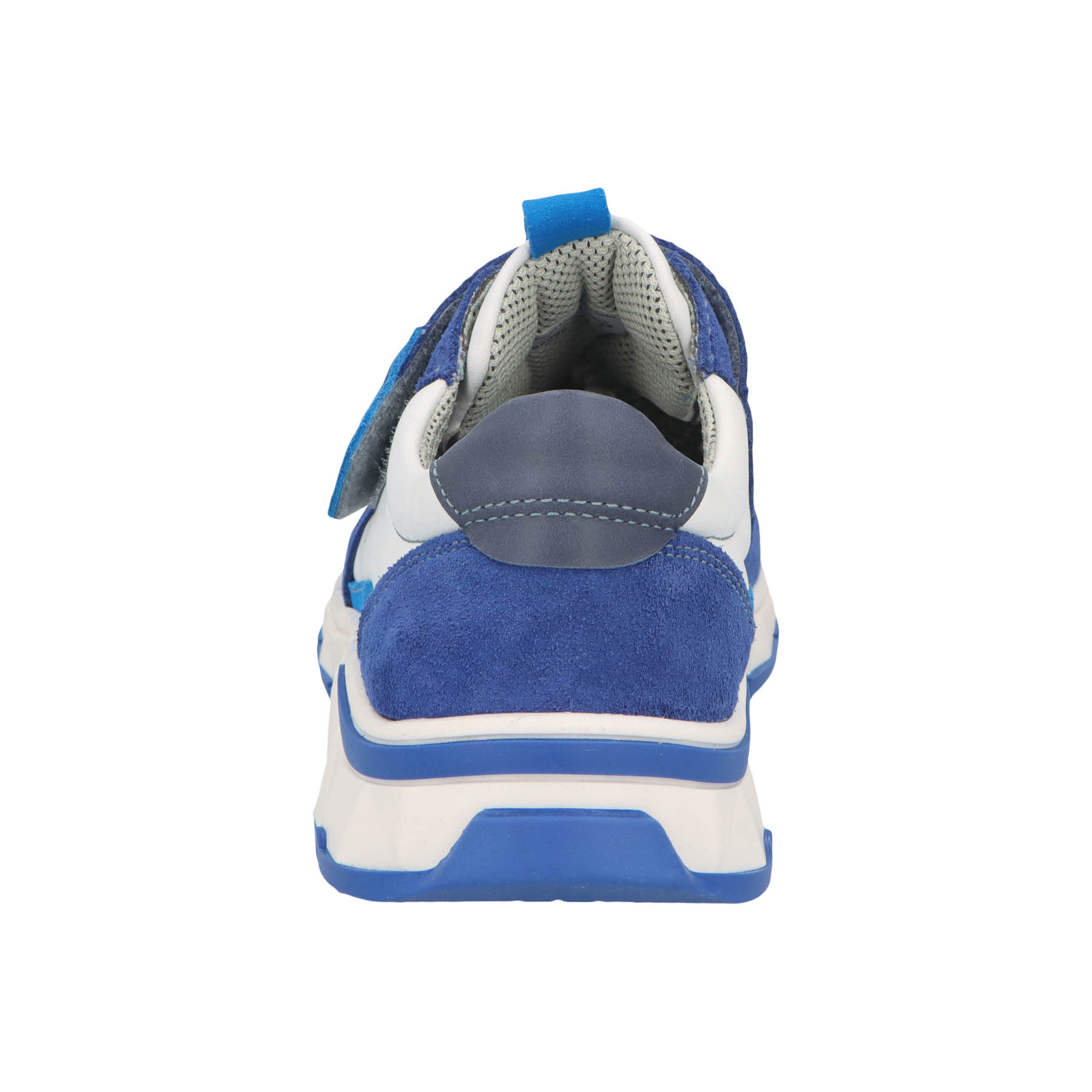 blaue halbschuh hinteransicht