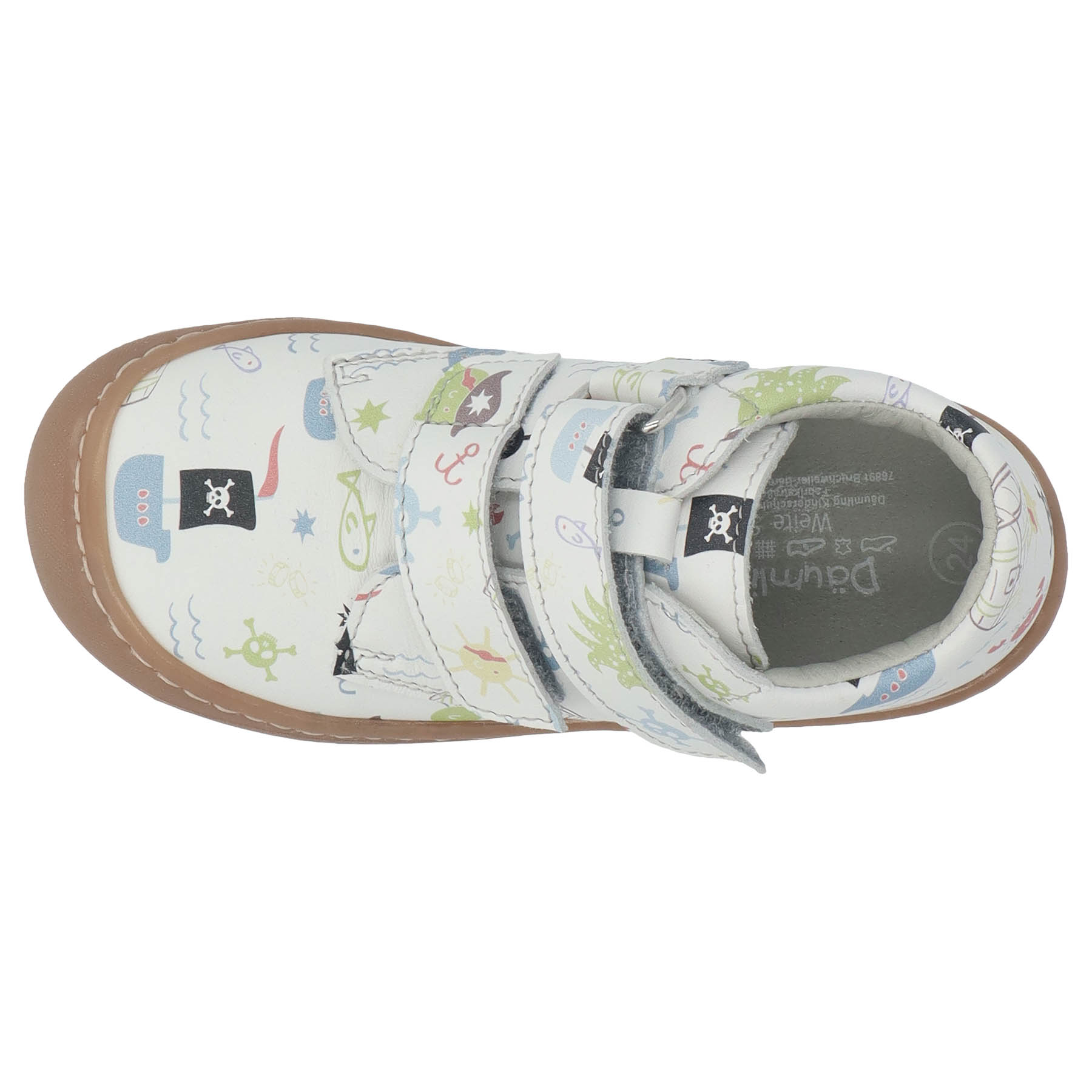 mehrfarbige lauflernschuhe draufsicht