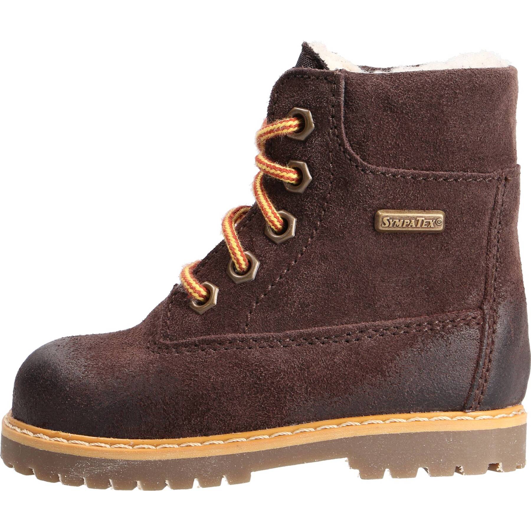 braune stiefeletten seitenansicht links