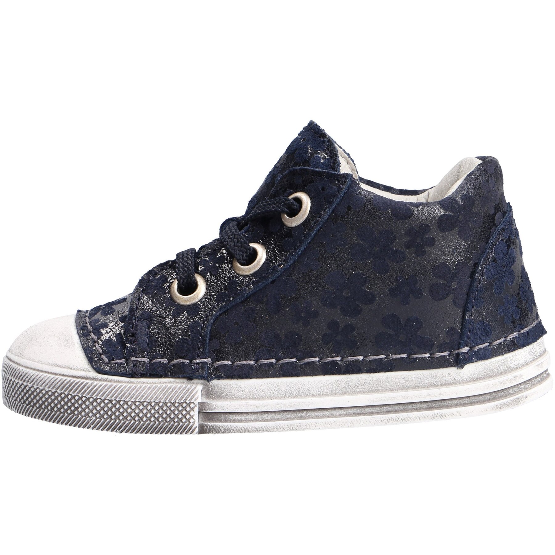 blaue lauflernschuhe seitenansicht links