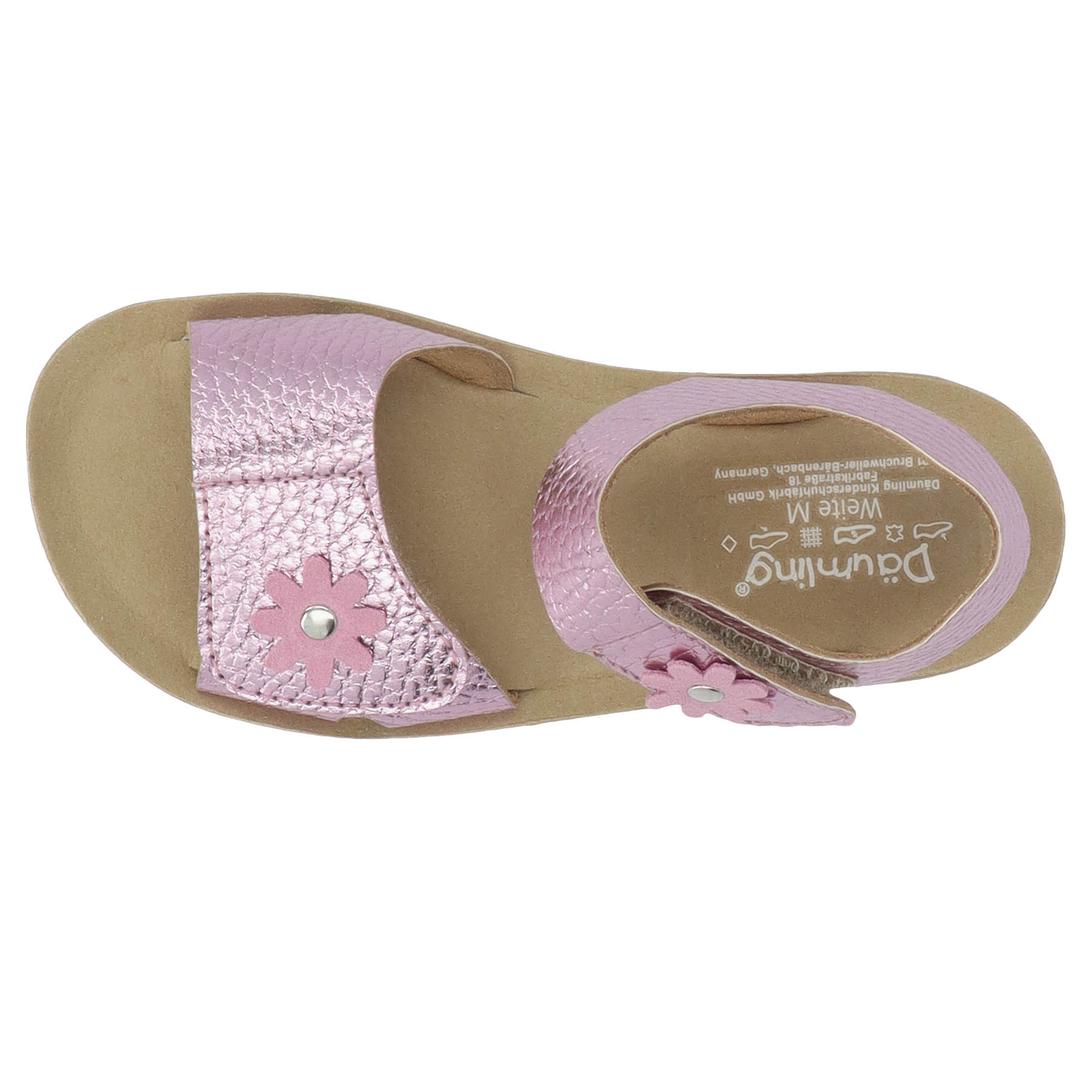 mehrfarbige sandale draufsicht