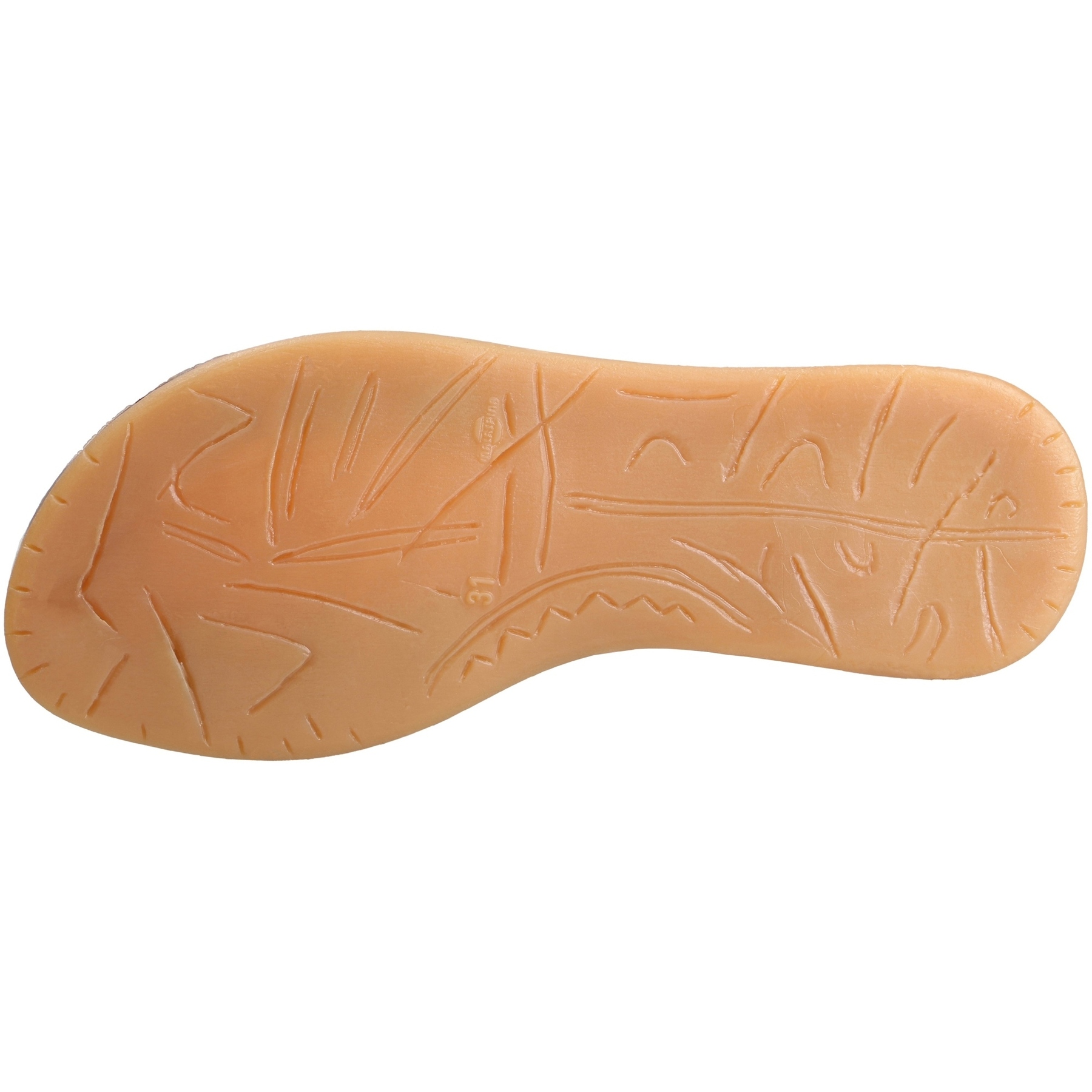 braune sandale sohlenansicht