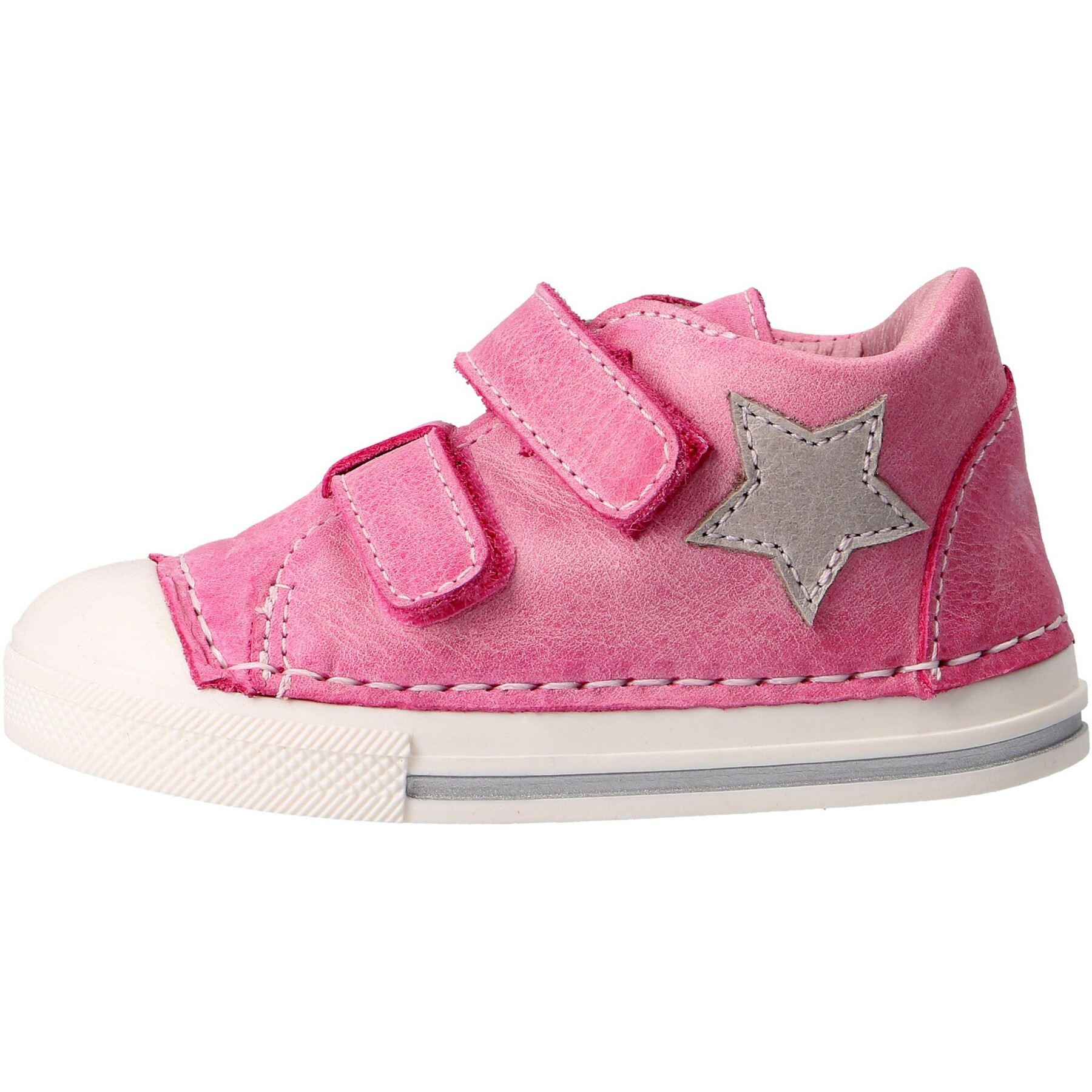 rote lauflernschuhe seitenansicht links