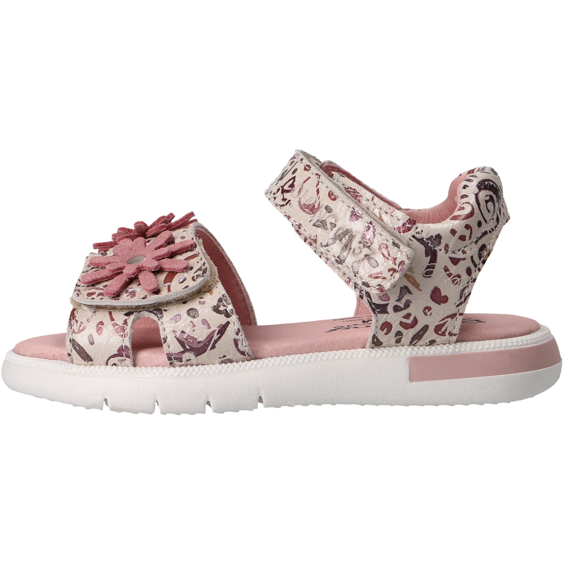 weiße sandale seitenansicht links