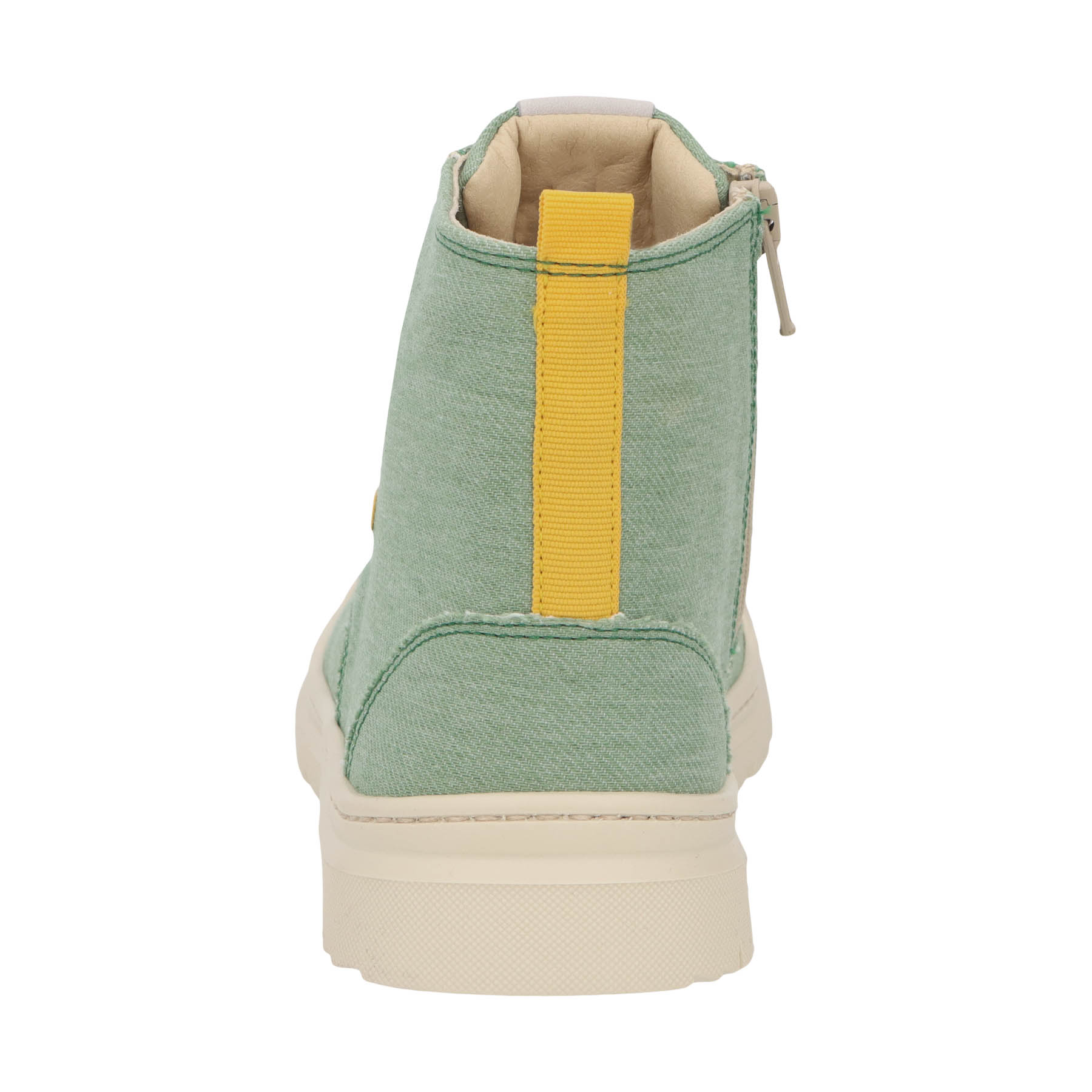 grüne stiefeletten hinteransicht