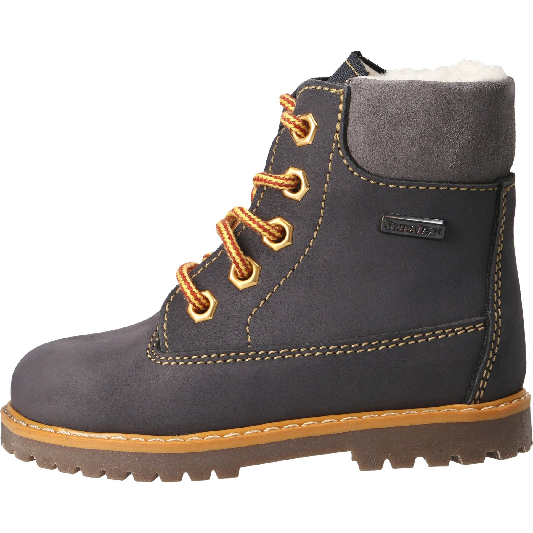 graue stiefeletten seitenansicht links