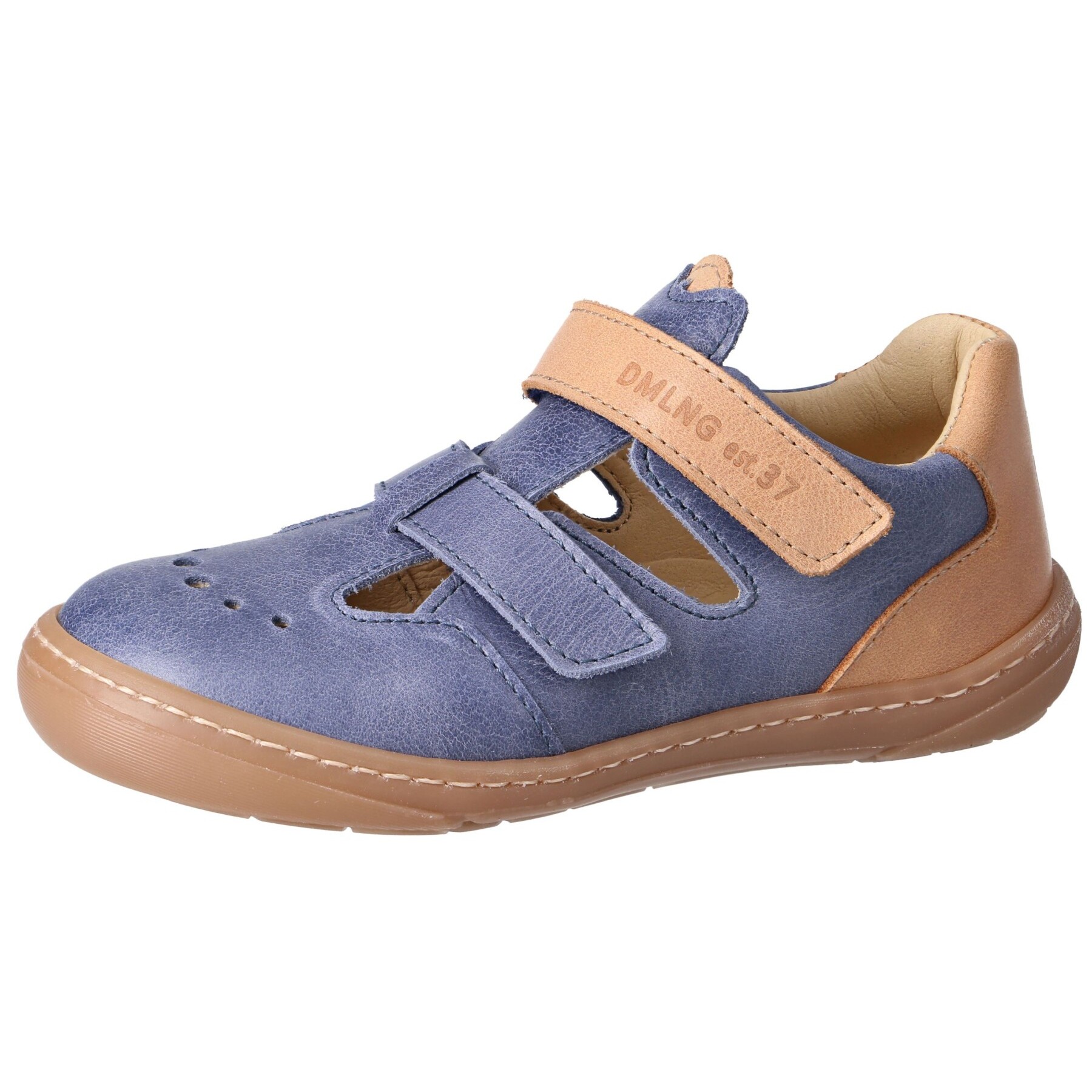 blaue halbschuh 3-4 ansicht
