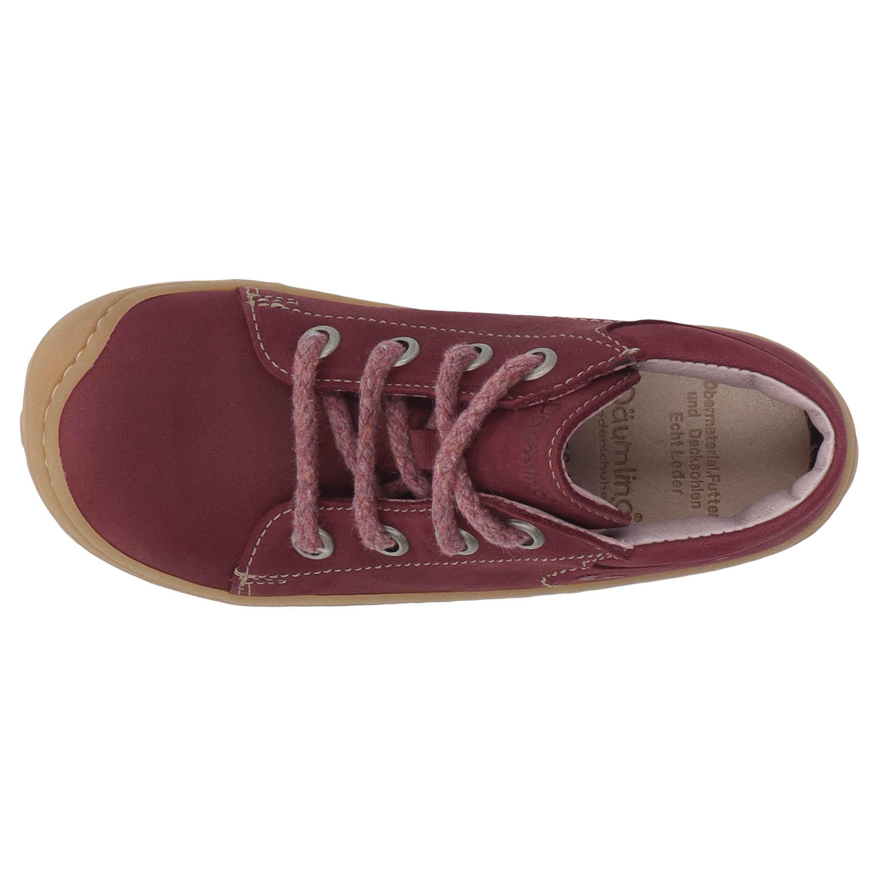 rote lauflernschuhe draufsicht