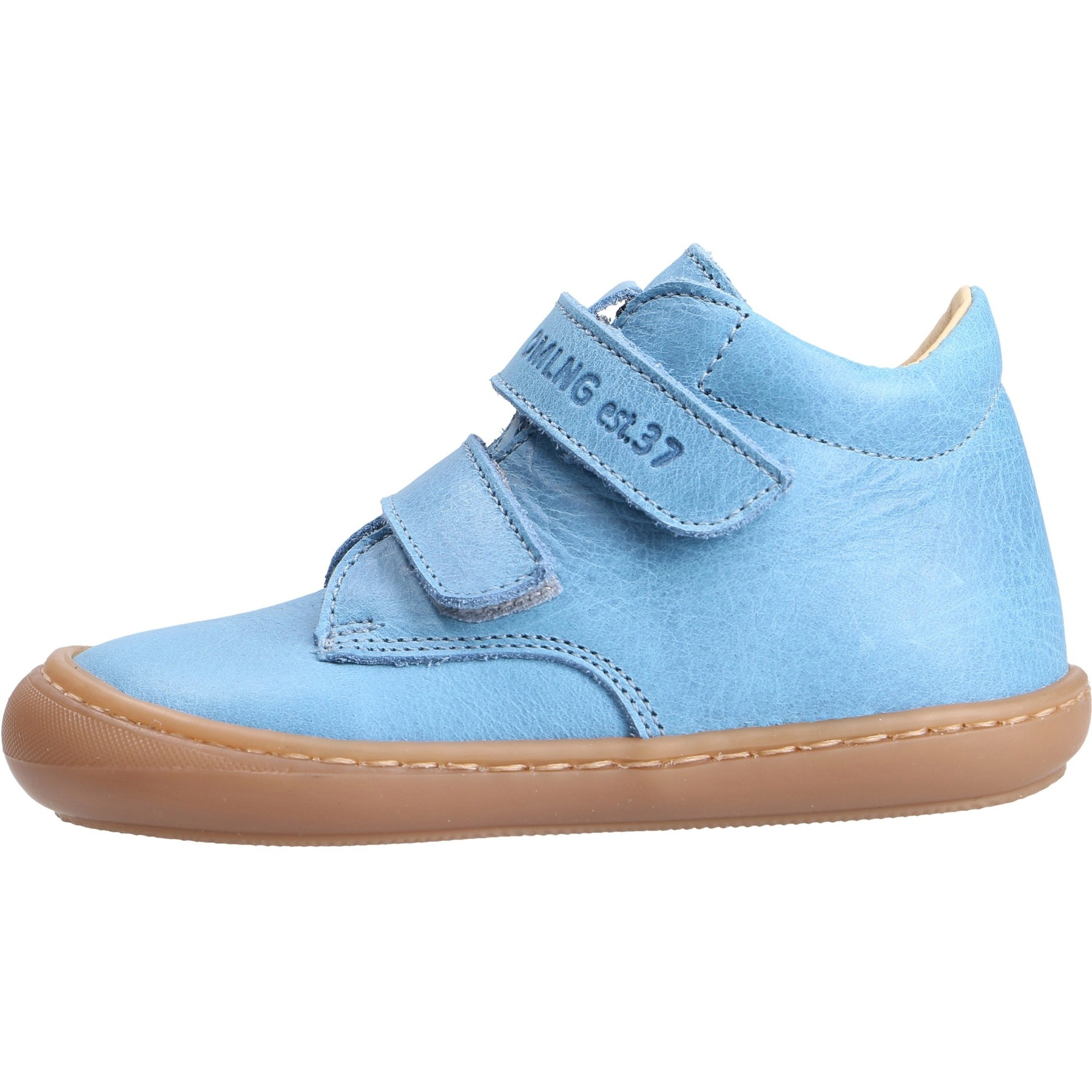 blaue lauflernschuhe seitenansicht links
