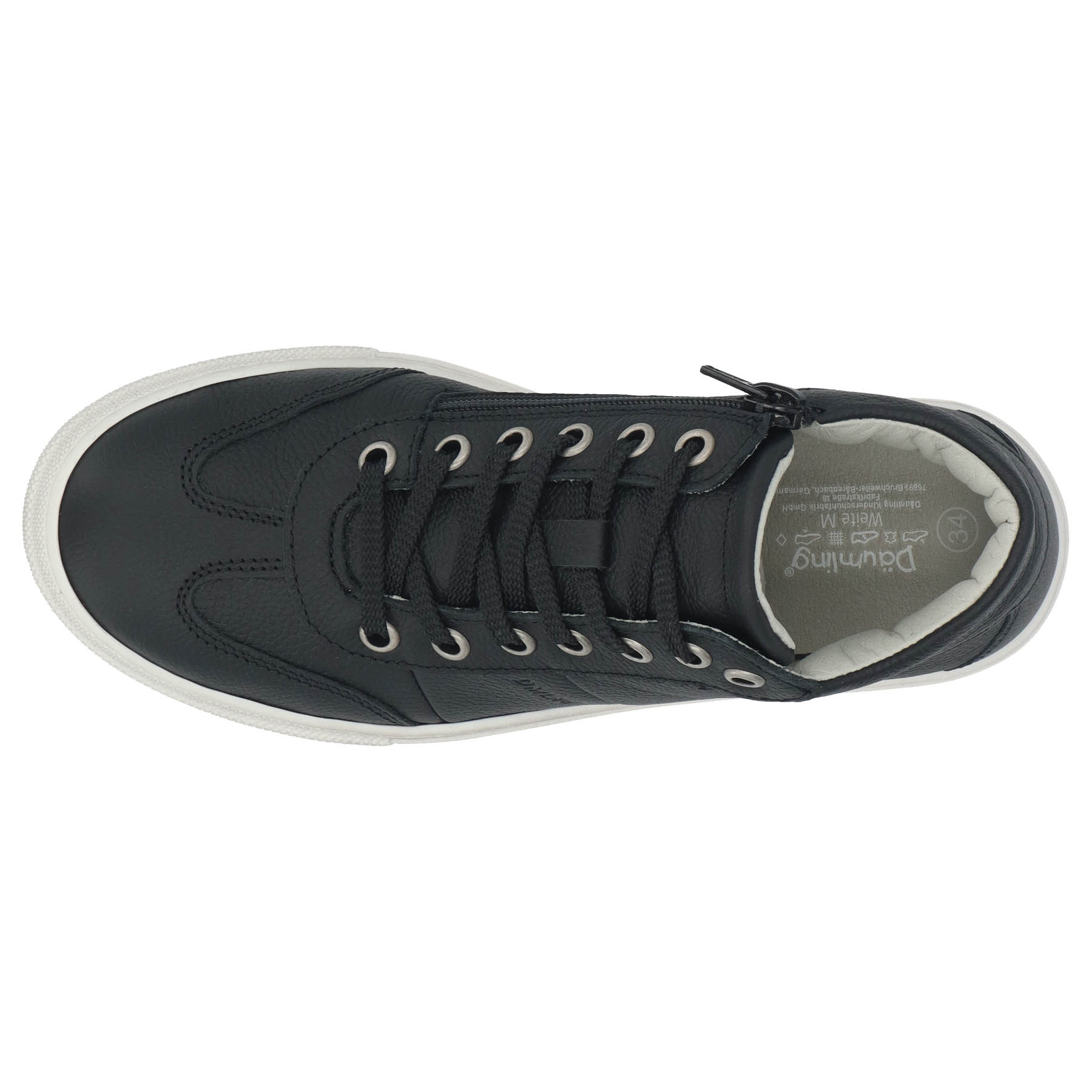 schwarze mid cut draufsicht