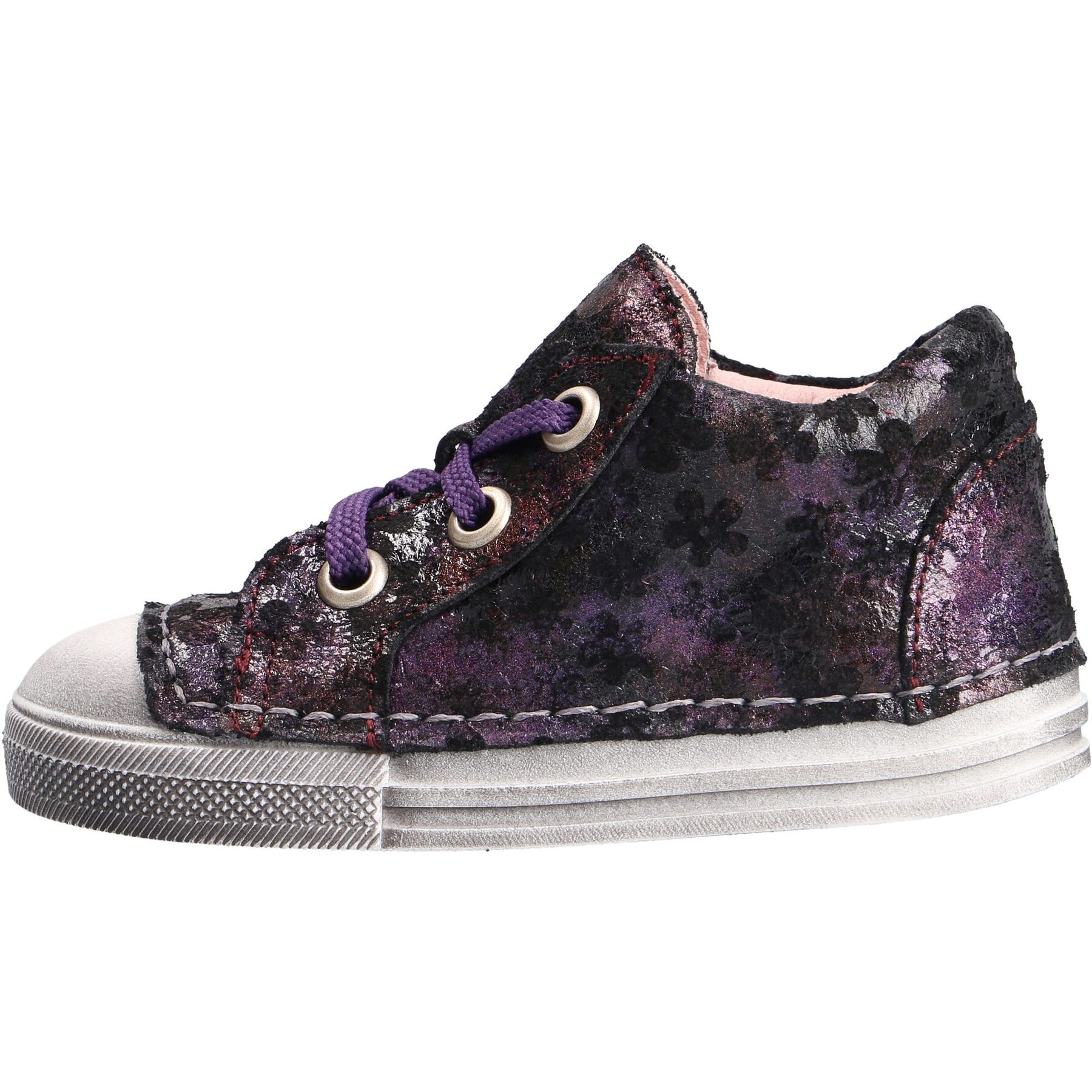 mehrfarbige lauflernschuhe seitenansicht links