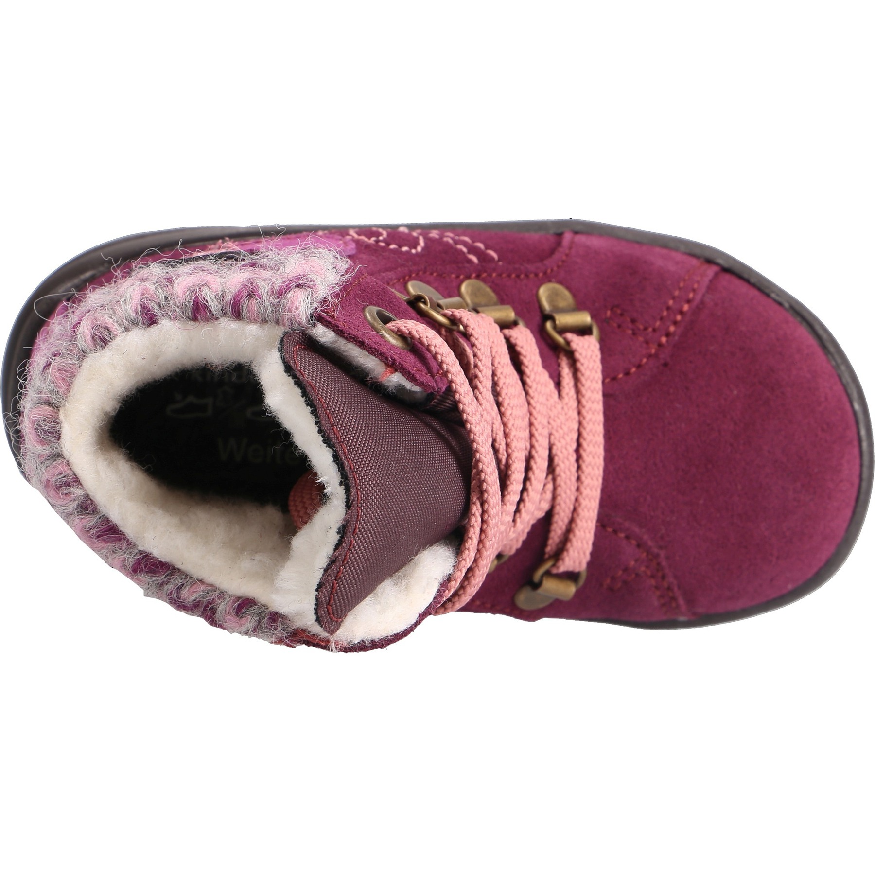 rote stiefeletten draufsicht