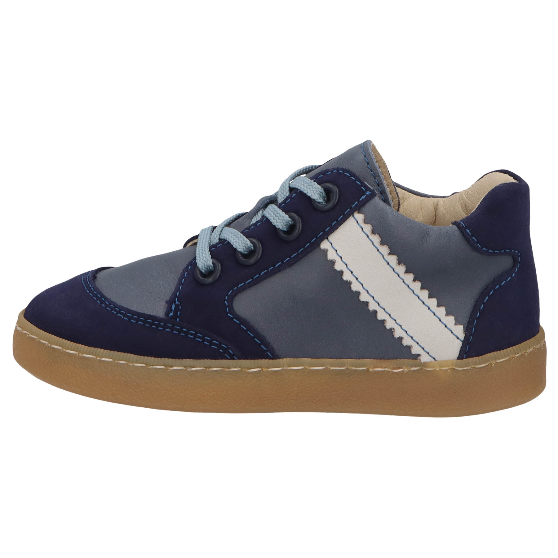 blaue lauflernschuhe seitenansicht links