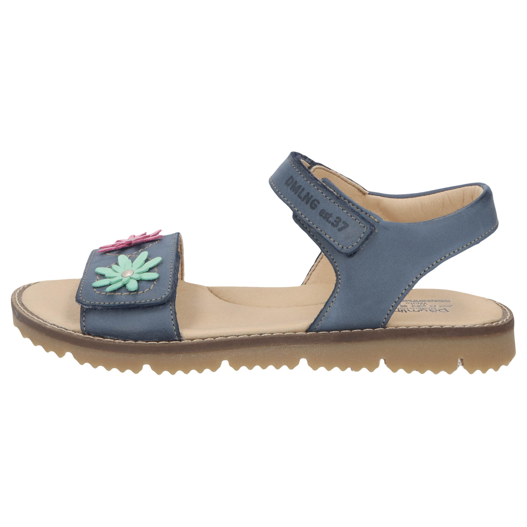 blaue sandale seitenansicht links