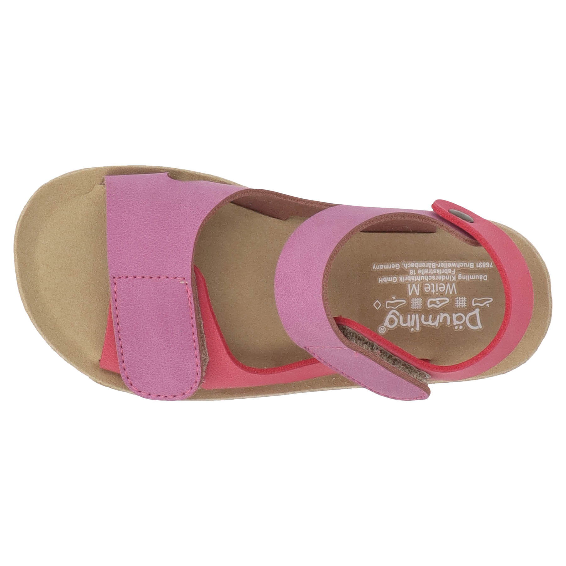 rote sandale draufsicht