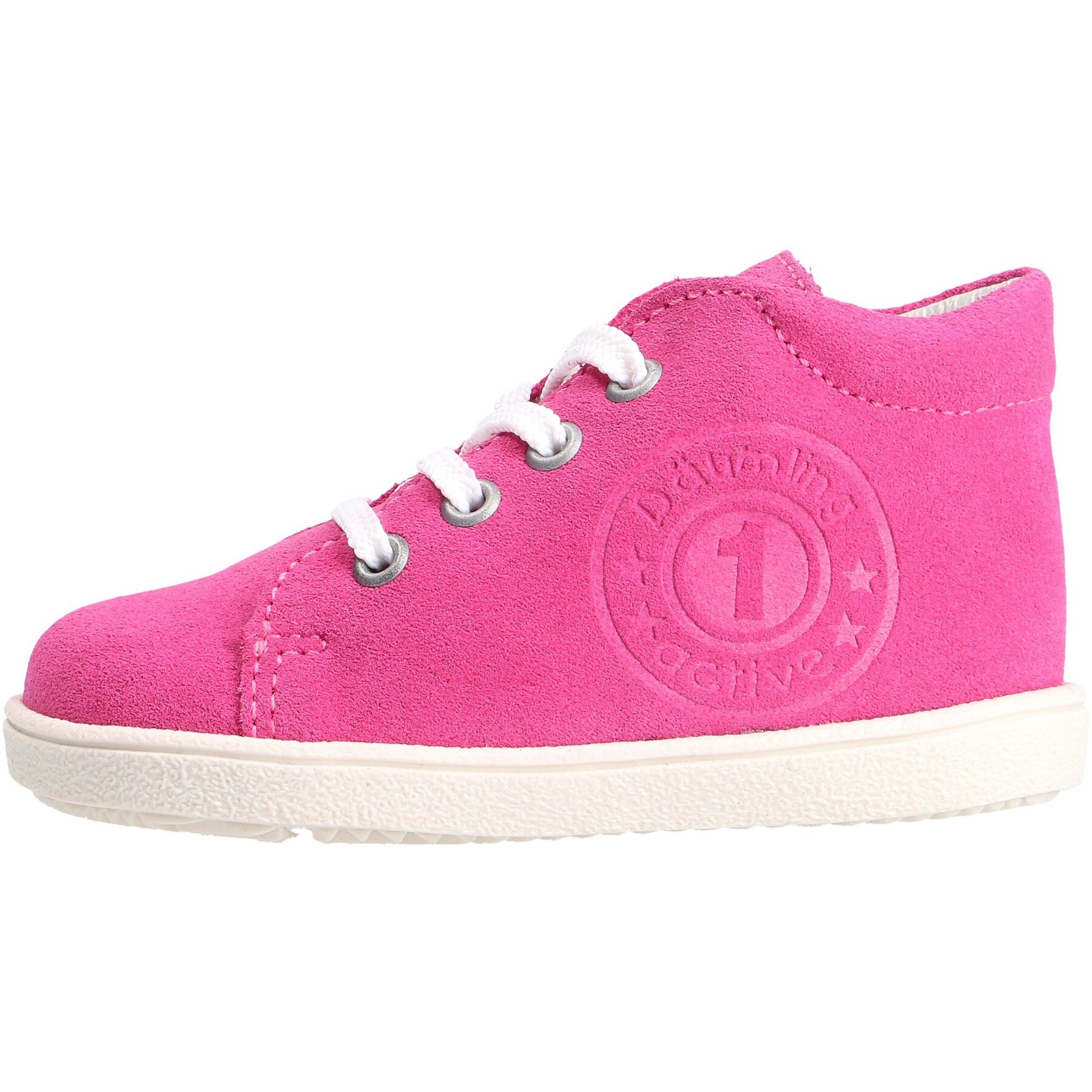 rote lauflernschuhe seitenansicht links