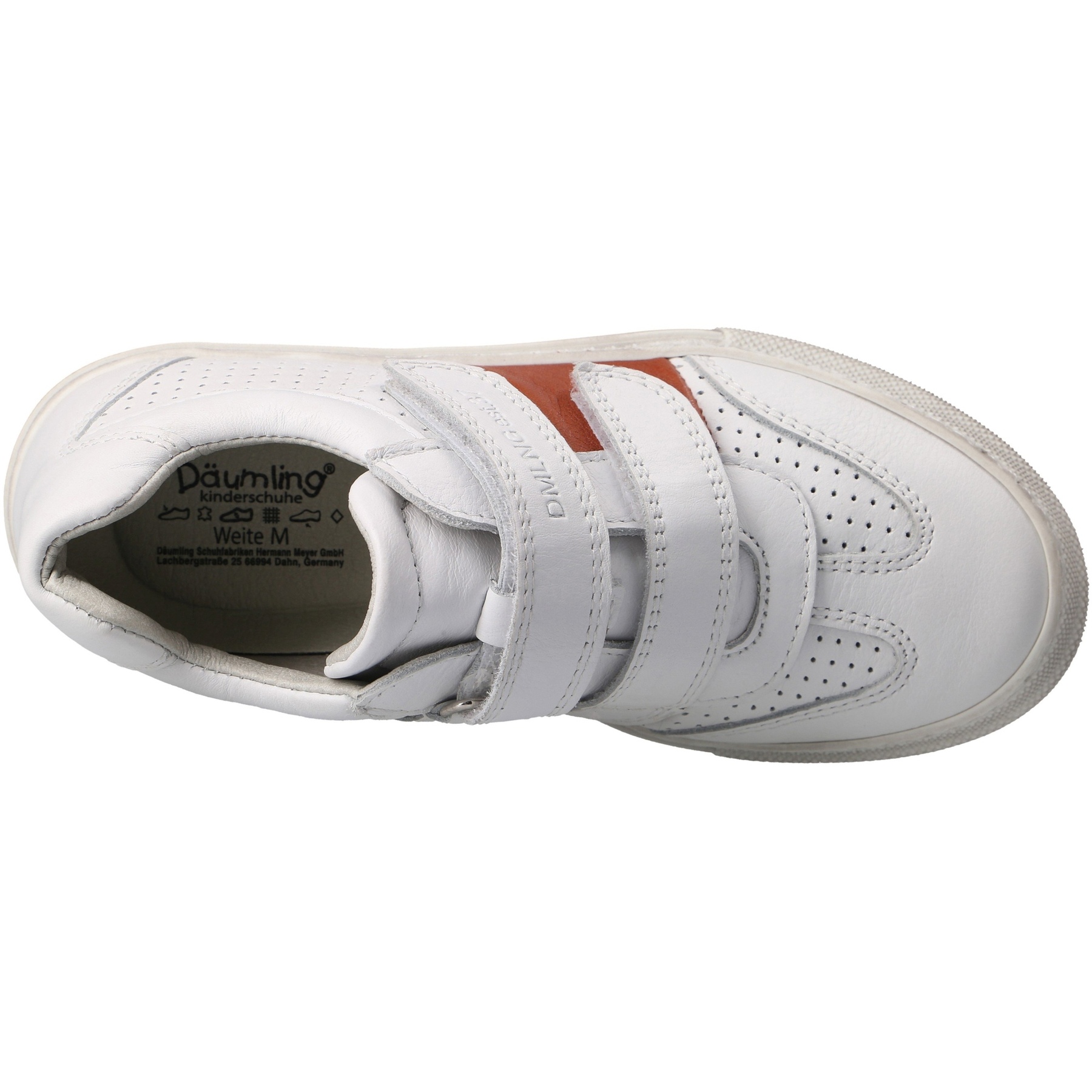 weiße halbschuh draufsicht