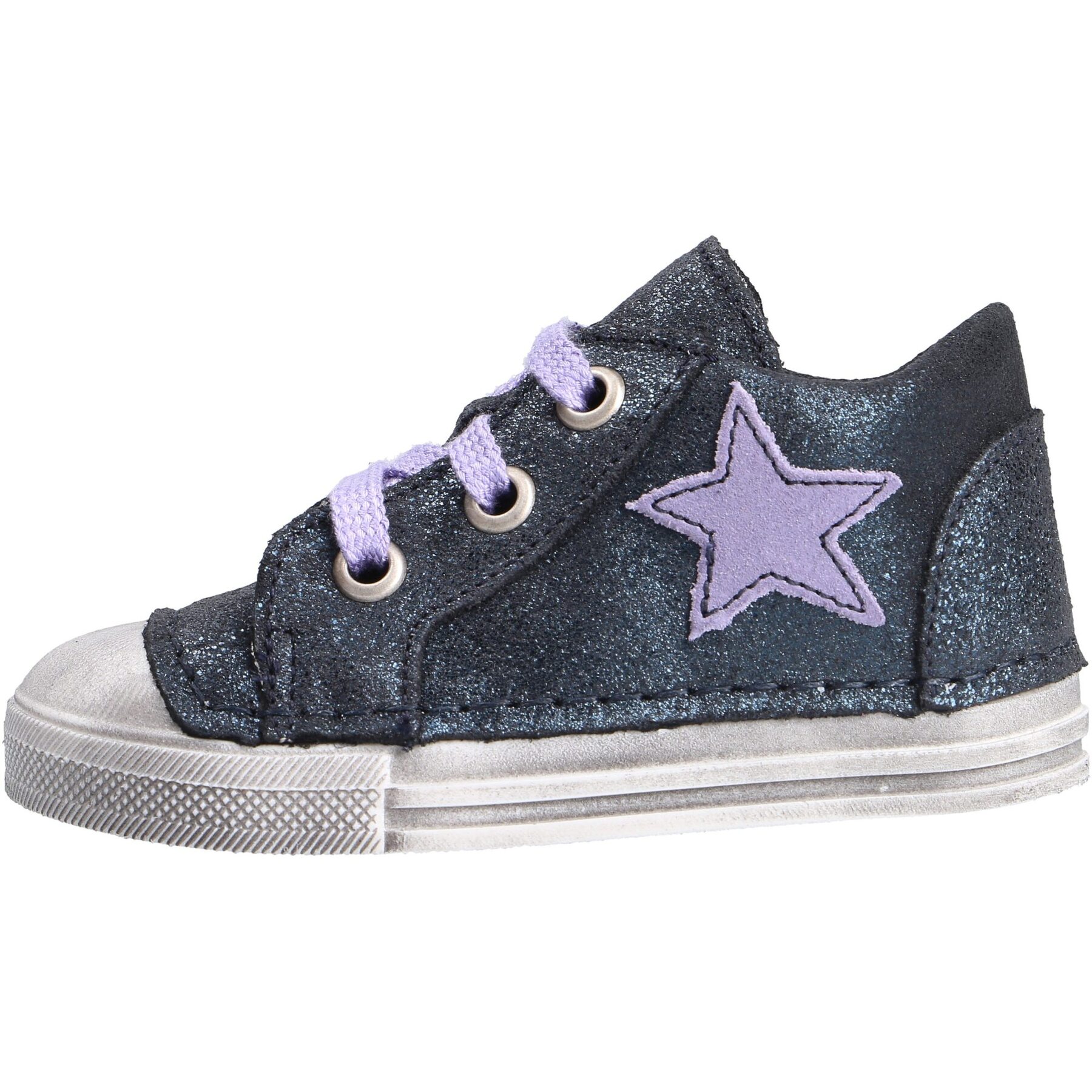 blaue lauflernschuhe seitenansicht links