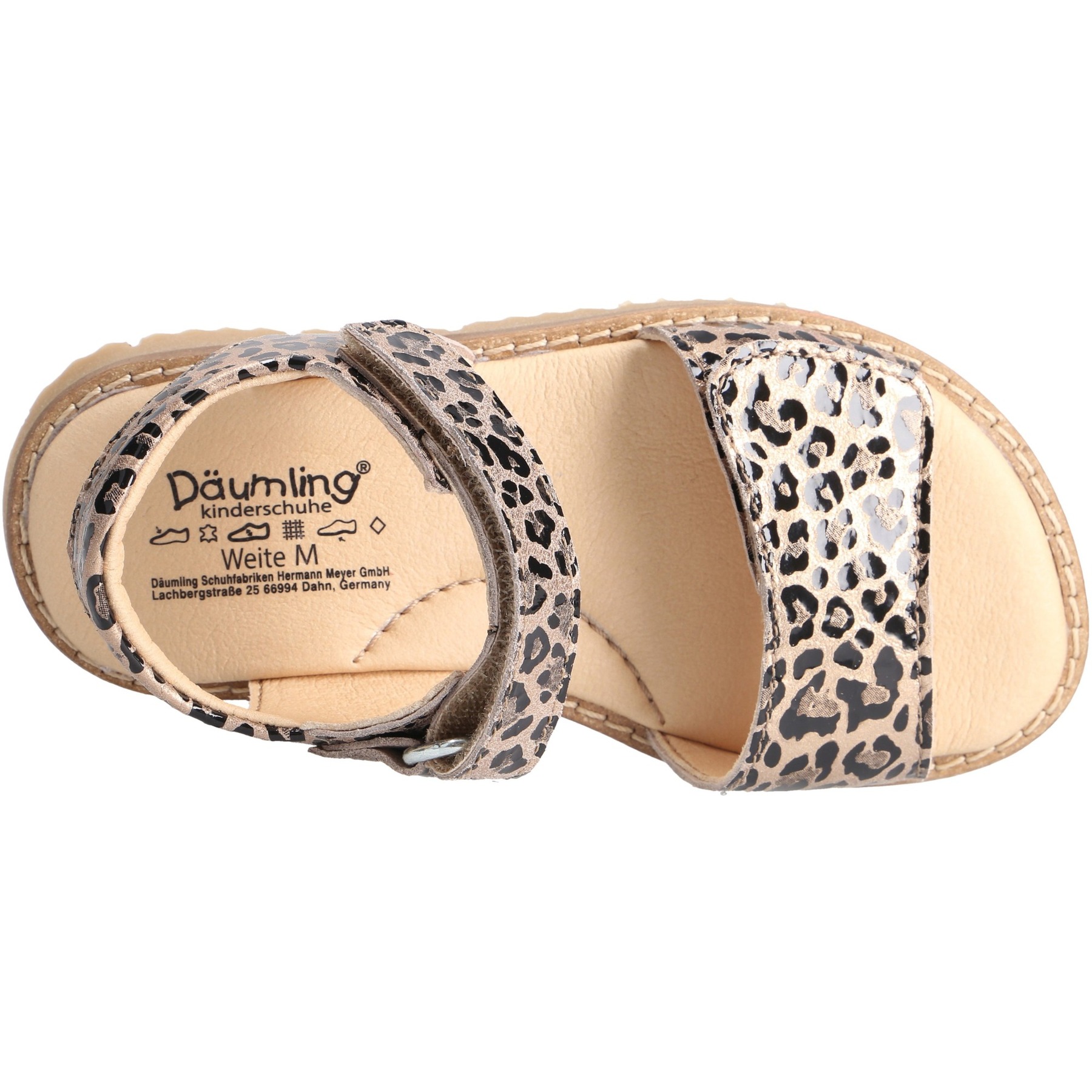 mehrfarbige sandale draufsicht