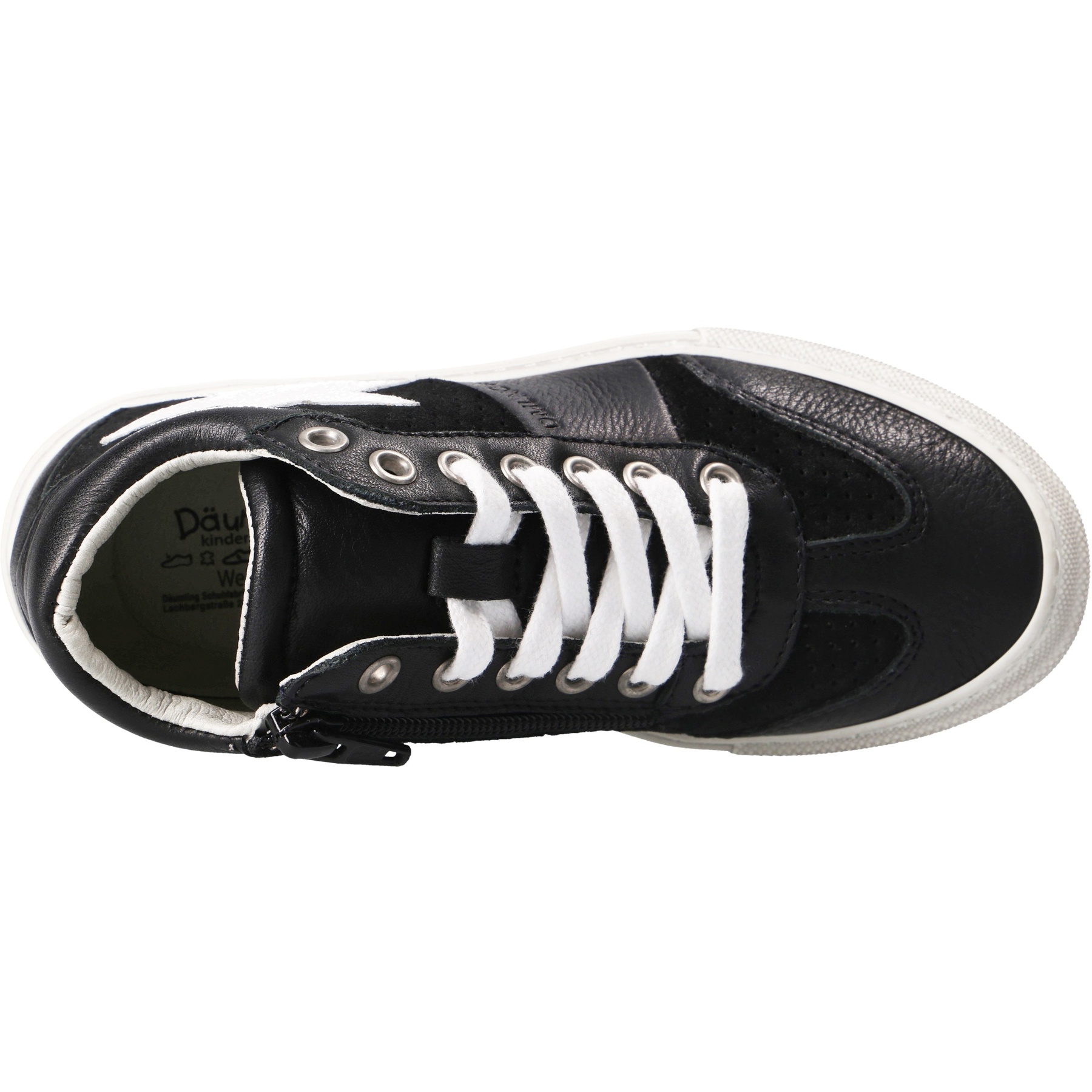 schwarze mid cut draufsicht