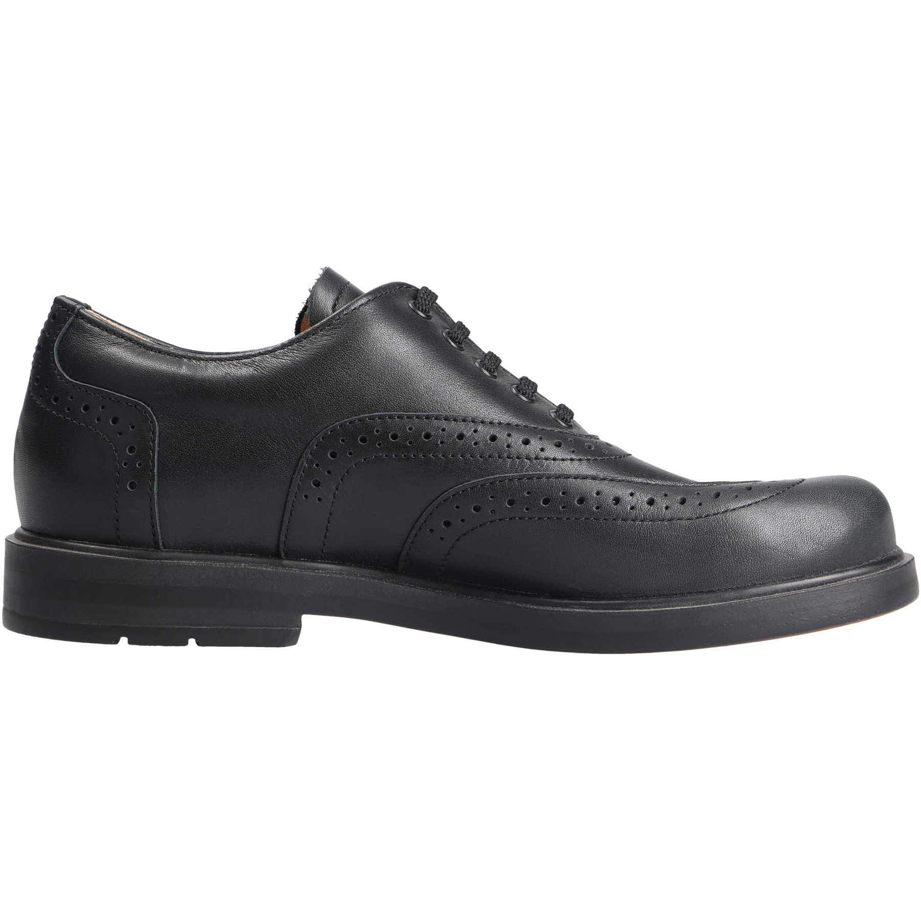 schwarze halbschuh seitenansicht rechts