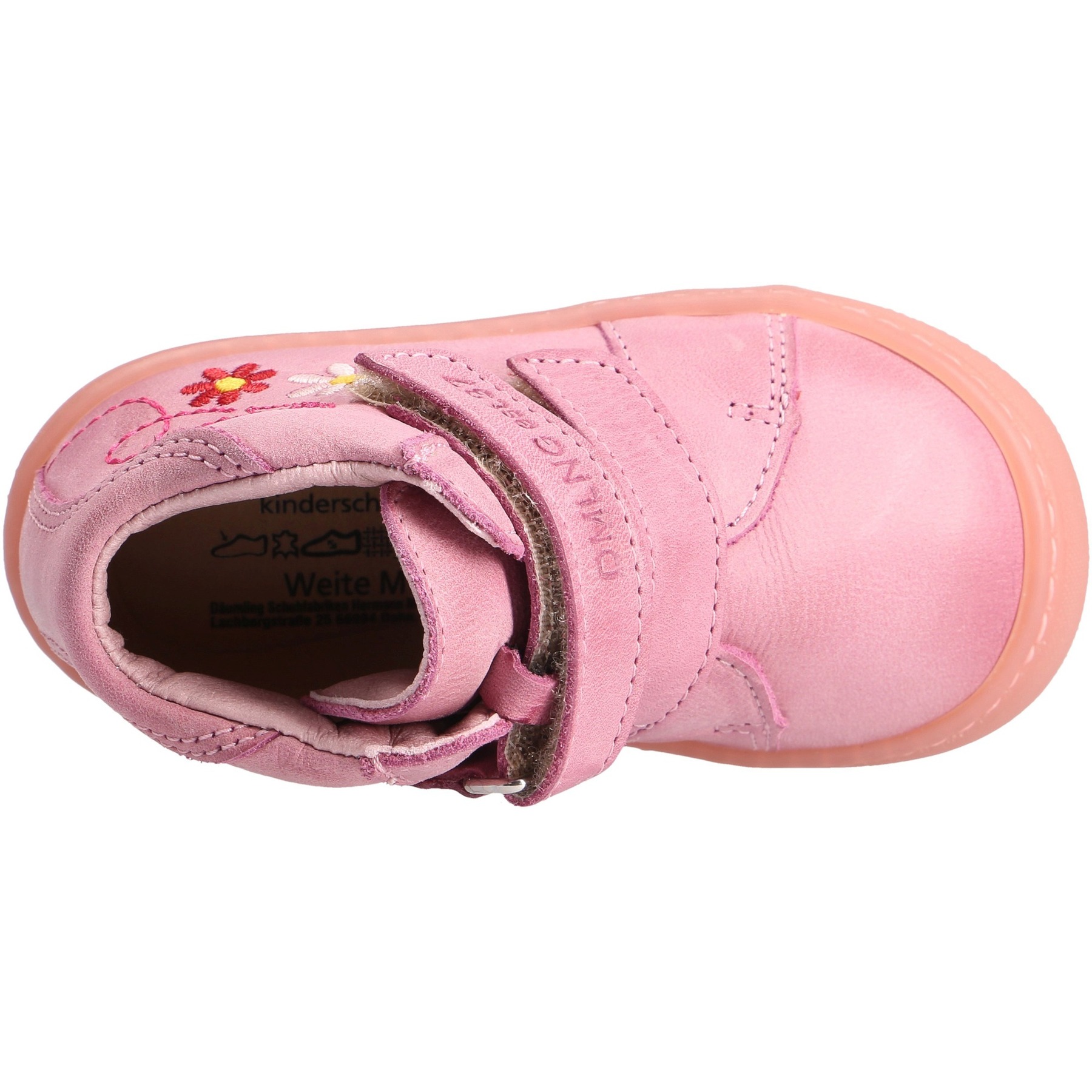 rote lauflernschuhe draufsicht