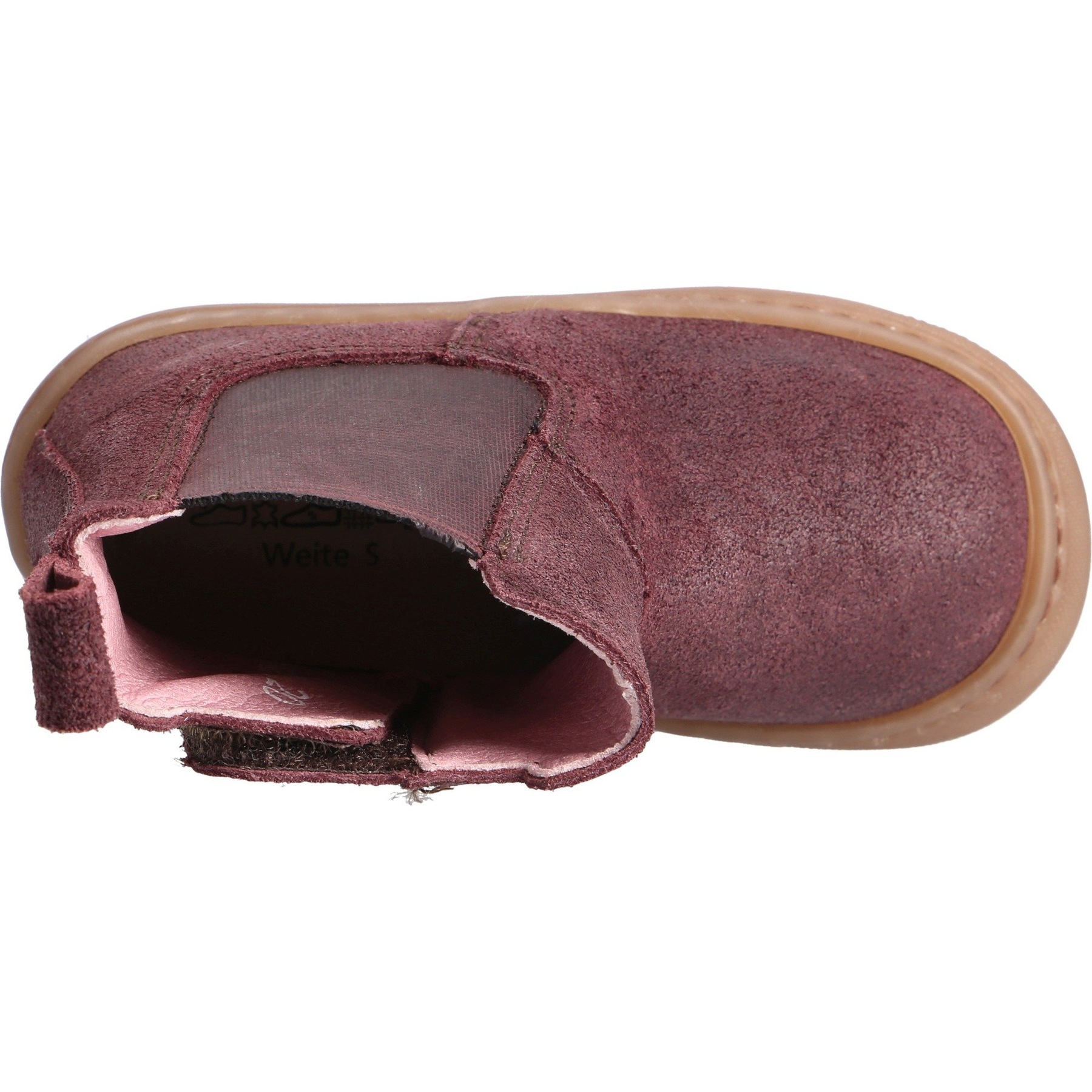 rote lauflernschuhe draufsicht